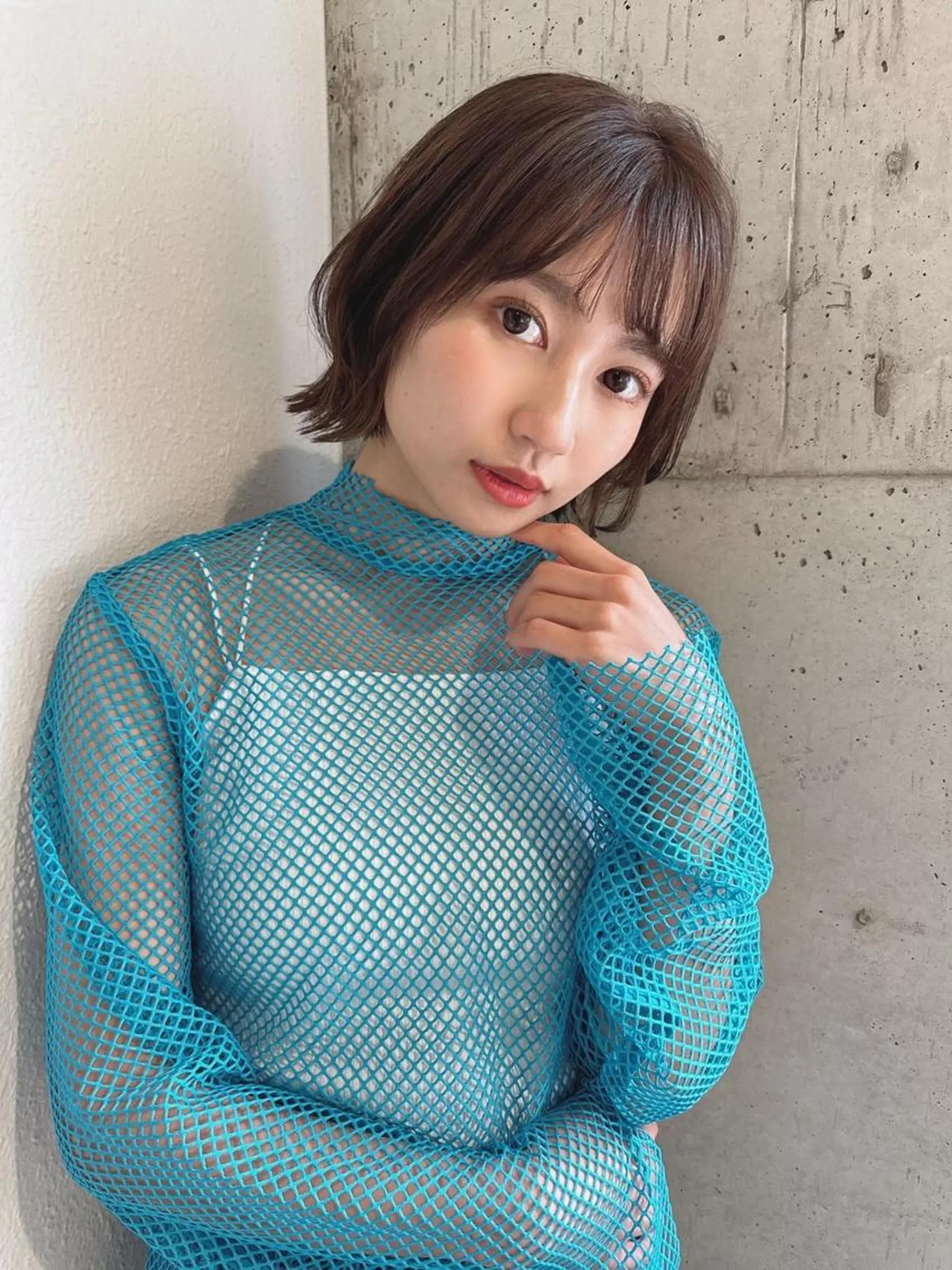 ミディアム 難波/ヘアカラー 藤原育美のヘアスタイル