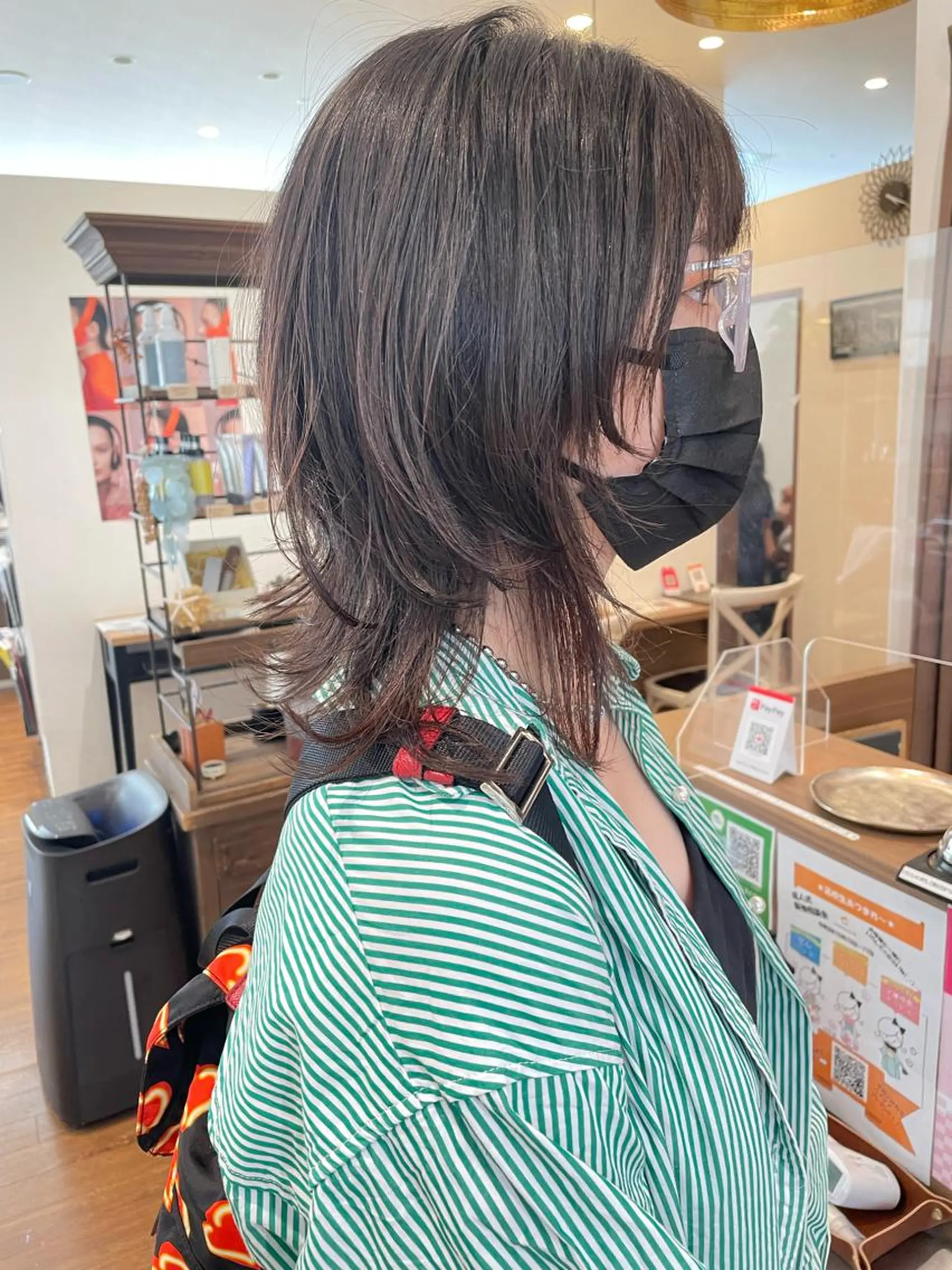 ミディアム ウルフカット カット 髪質改善/ブリーチ 田代 龍我のヘアスタイル