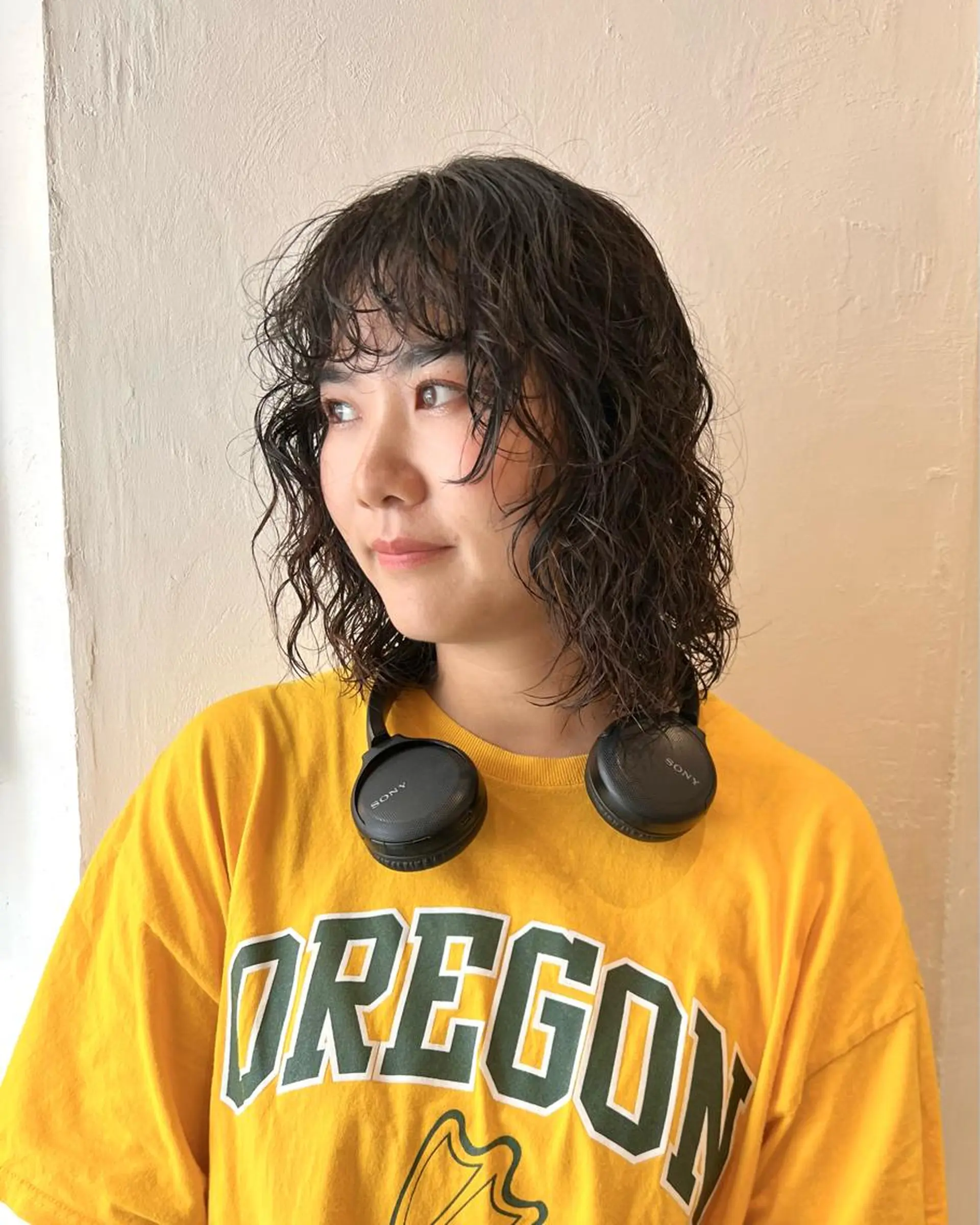 ミディアム パーマ ミディアムパーマ レイヤーカット Van family所属・ショート& パーマ　坂本のヘアスタイル