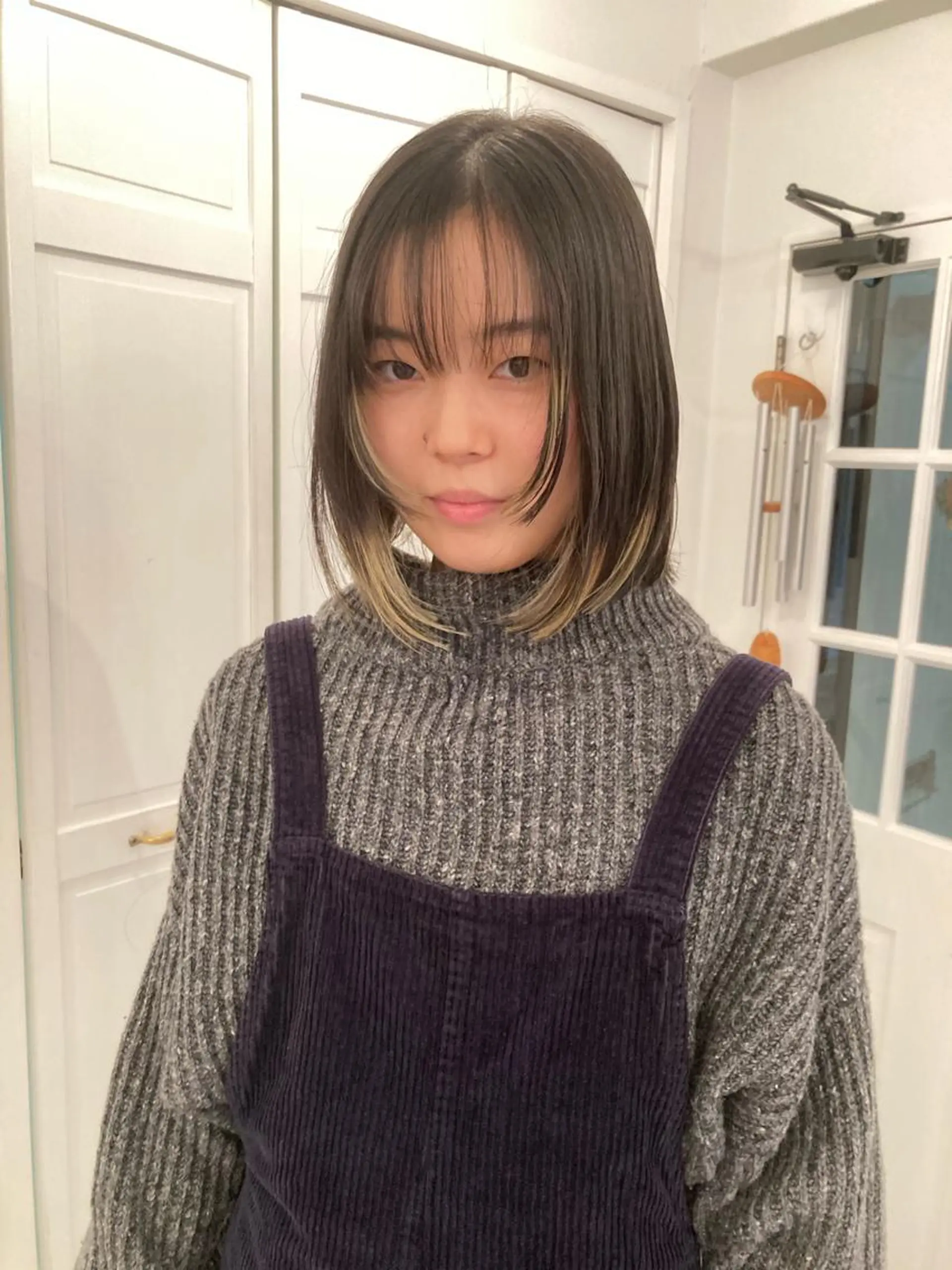 ミディアム カラー ハイライトカラー ハイライト ヘアカラー お洒落ベージュ🤎 代官山shibukiのヘアスタイル