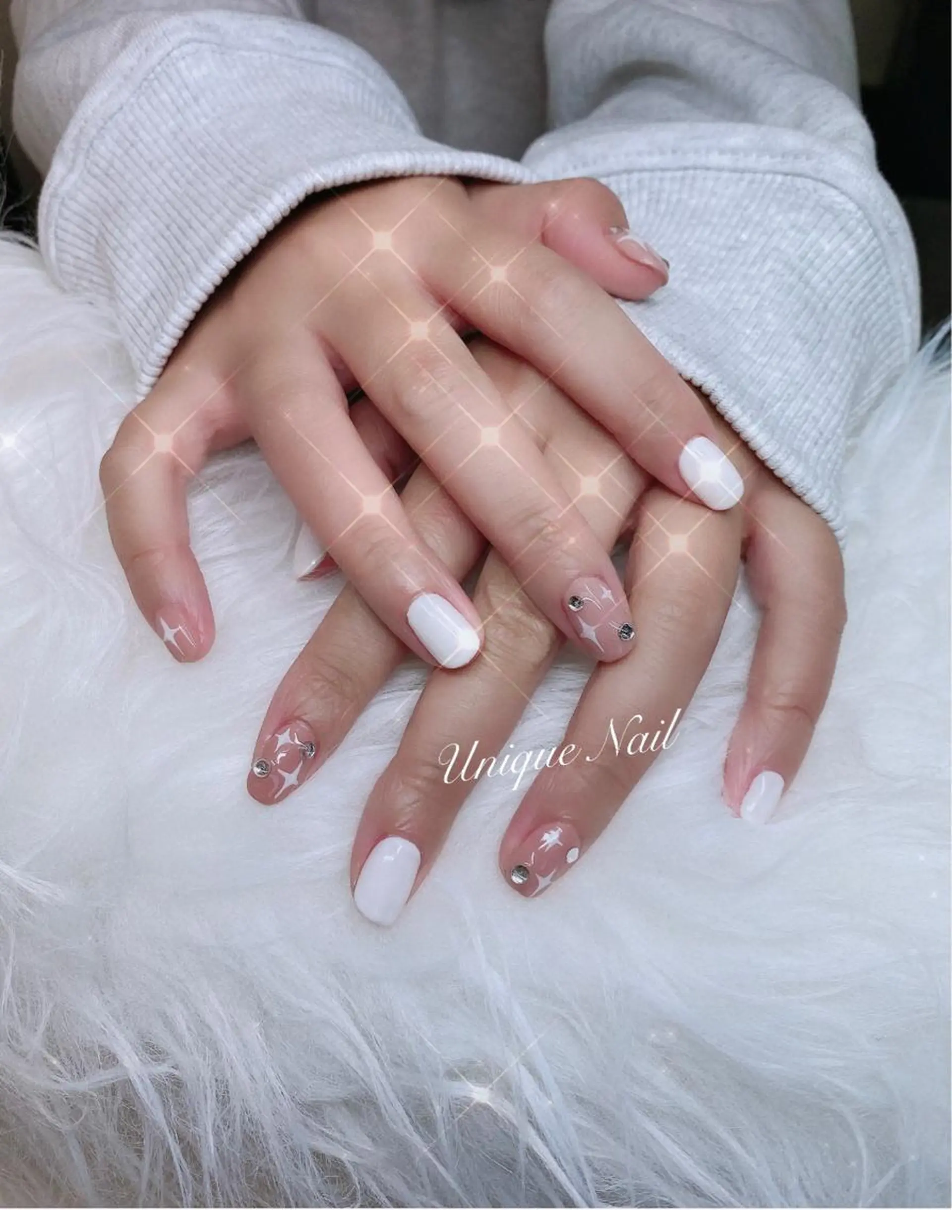 ネイル ハンドネイル ハンドケア UniqueNail 長さだし専門店のネイルデザイン