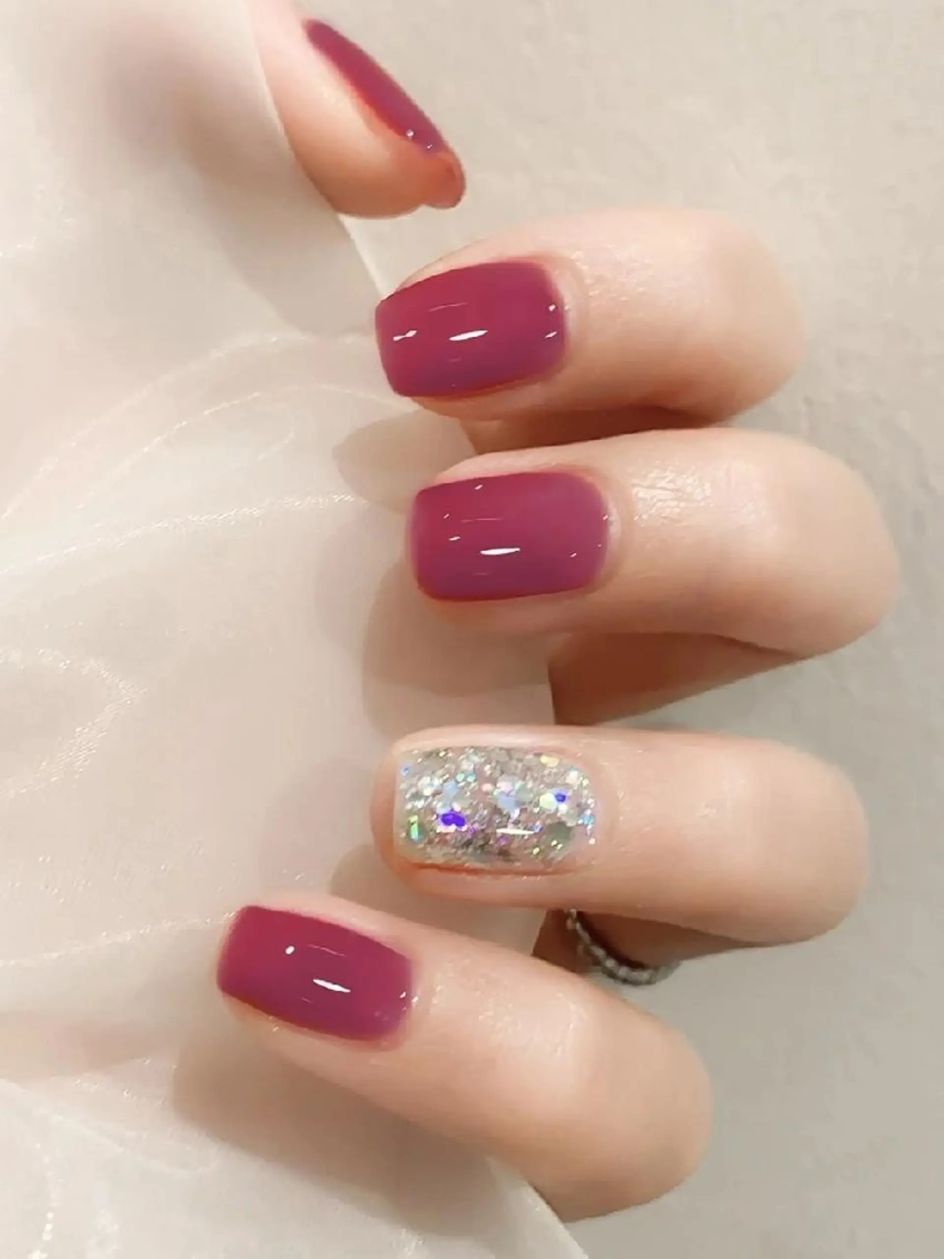 ネイル ショート ネイリストゆか💅 長さだし、深爪矯正のネイルデザイン