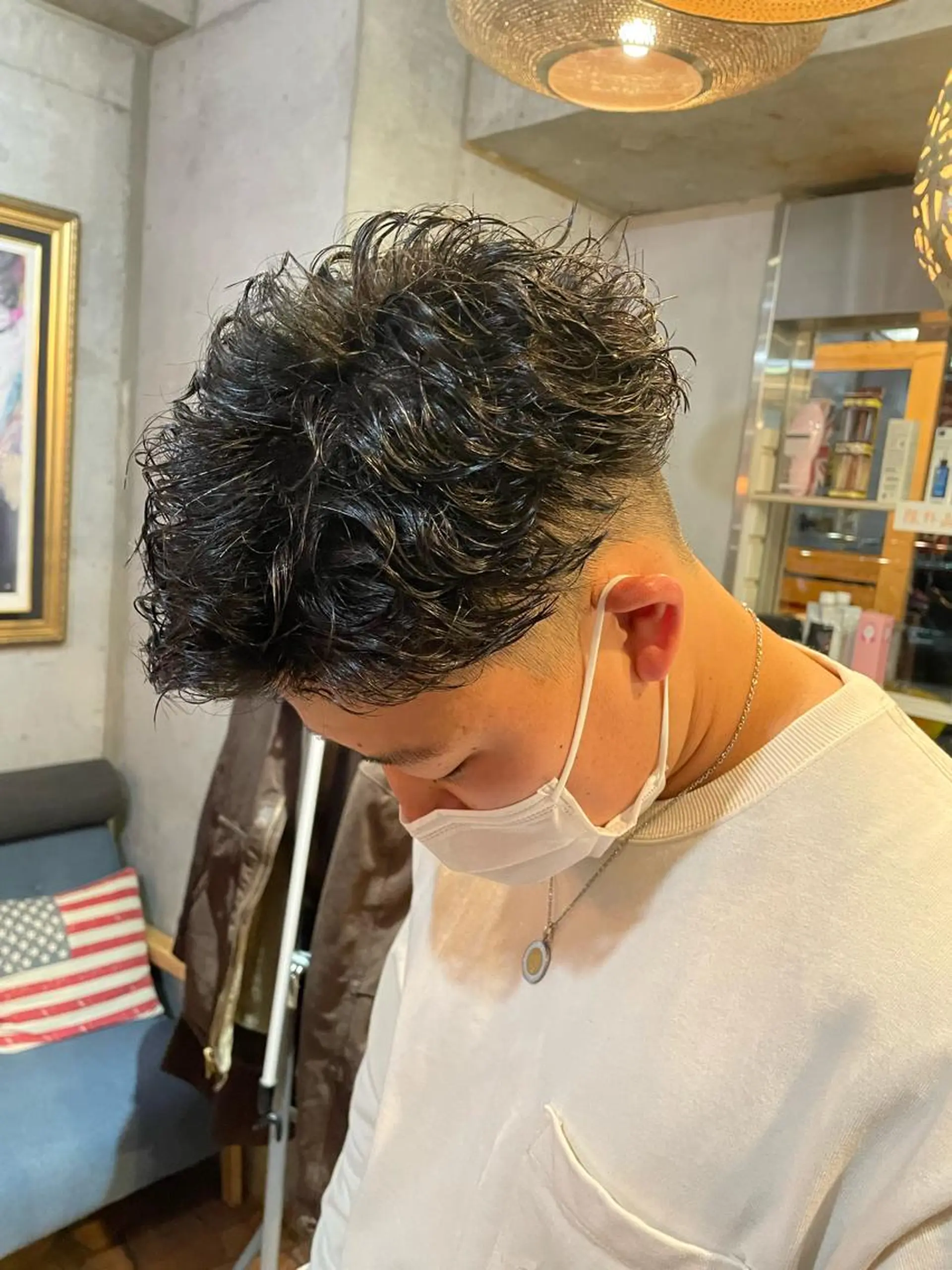 パーマ メンズ カット パーマ ヘアセット フリーランスシェアサロンルレイル所属・心斎橋/メンズ /ルレイル/地形真希のヘアスタイル