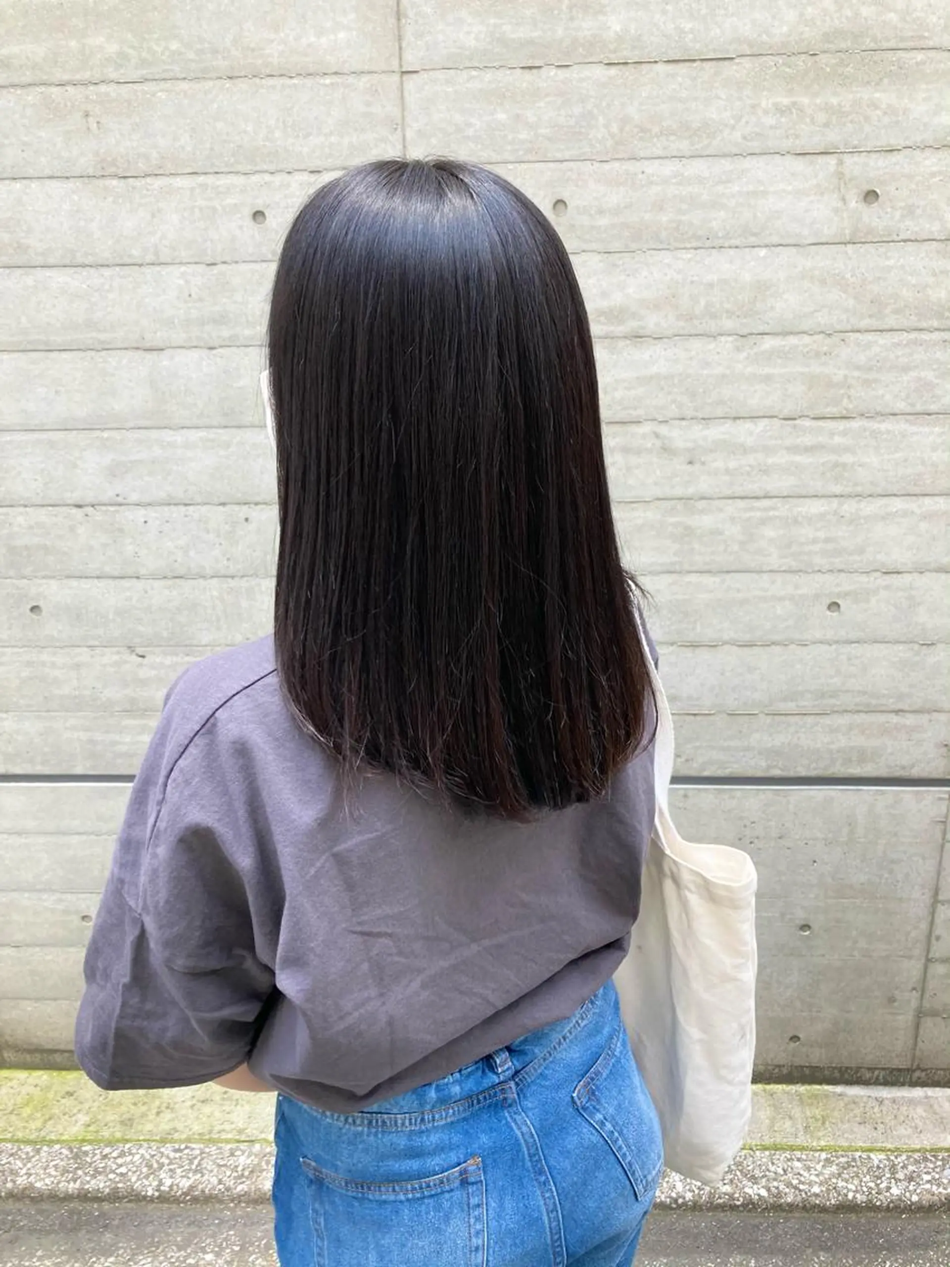 ミディアム ✨色持ちの良い艶 カラー✨蟹江真世のヘアスタイル