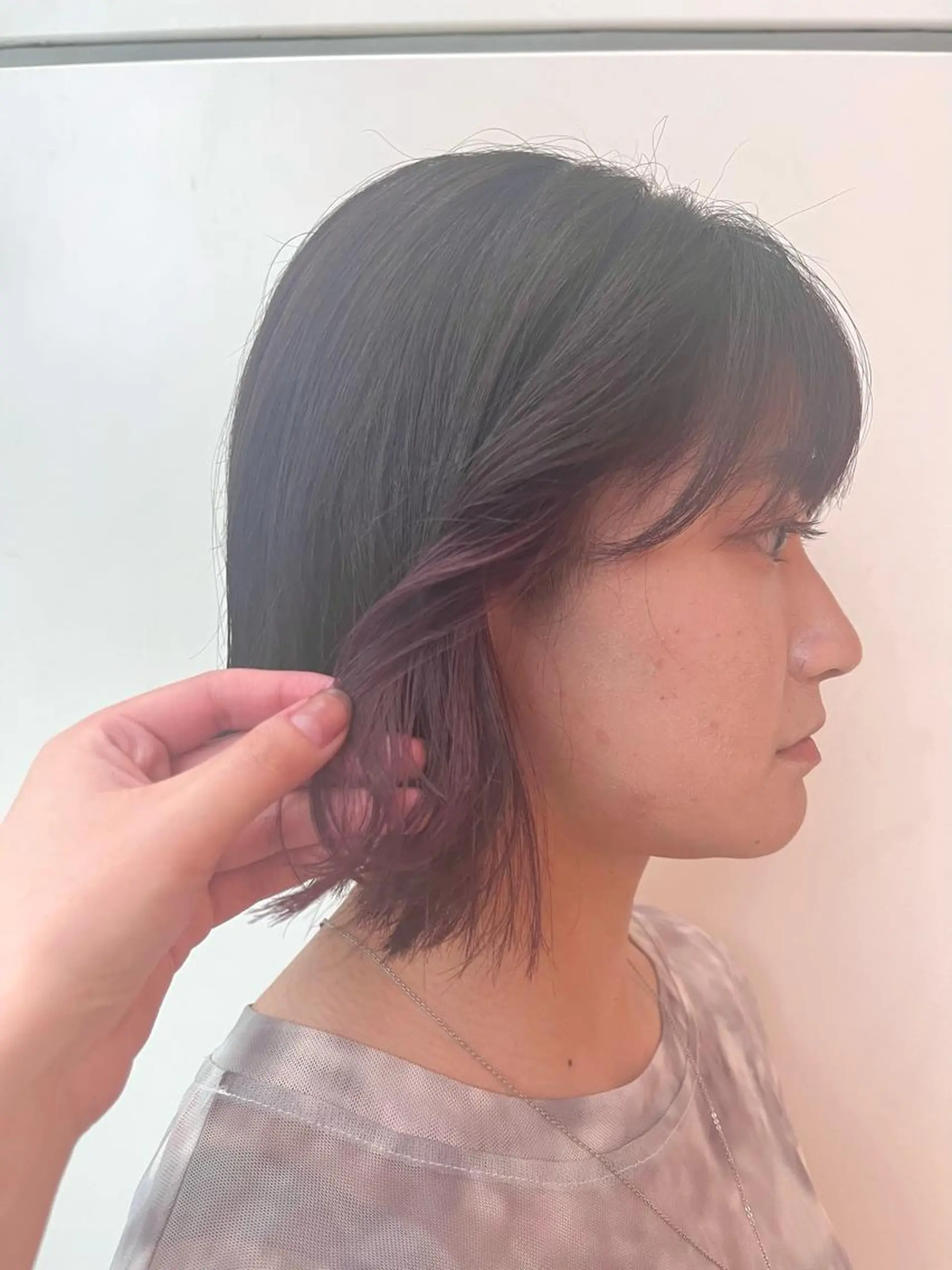 ミディアム カラー ブラウンカラー ラベンダーカラー ピンクカラー ピンクブラウン ピンクラベンダー くさかみさき🌼暖色 /耳つぼ/オタク🌼のヘアスタイル