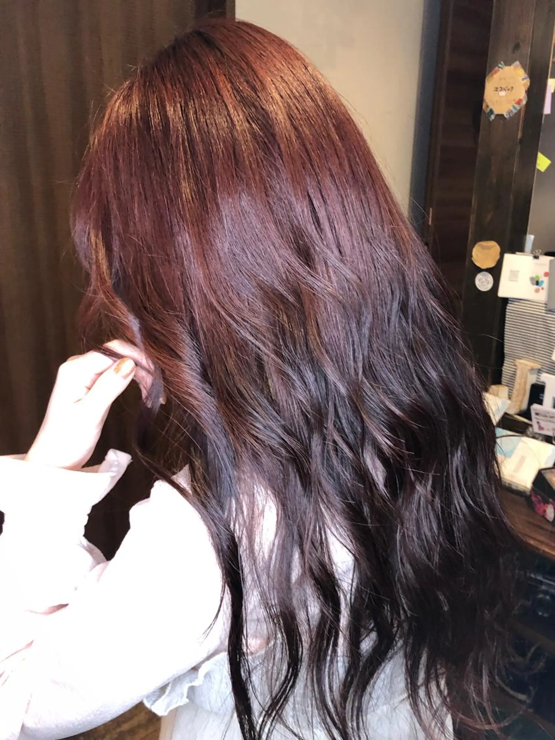 セミロング カラー ヘアアレンジ 刀根 亮馬のヘアスタイル