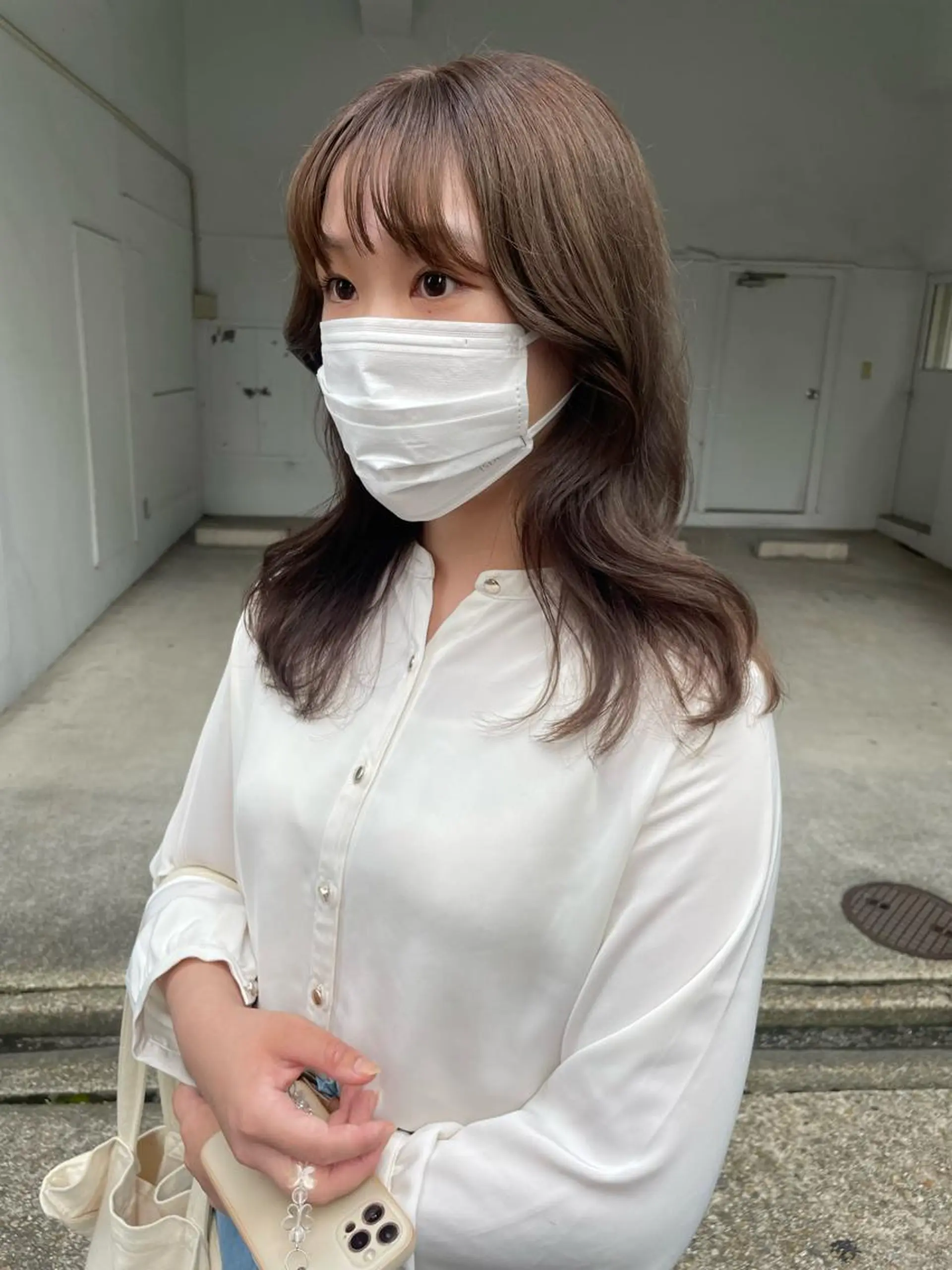 セミロング カラー ヘアカラー トリートメント 高橋 みく/ minim 暖色のヘアスタイル