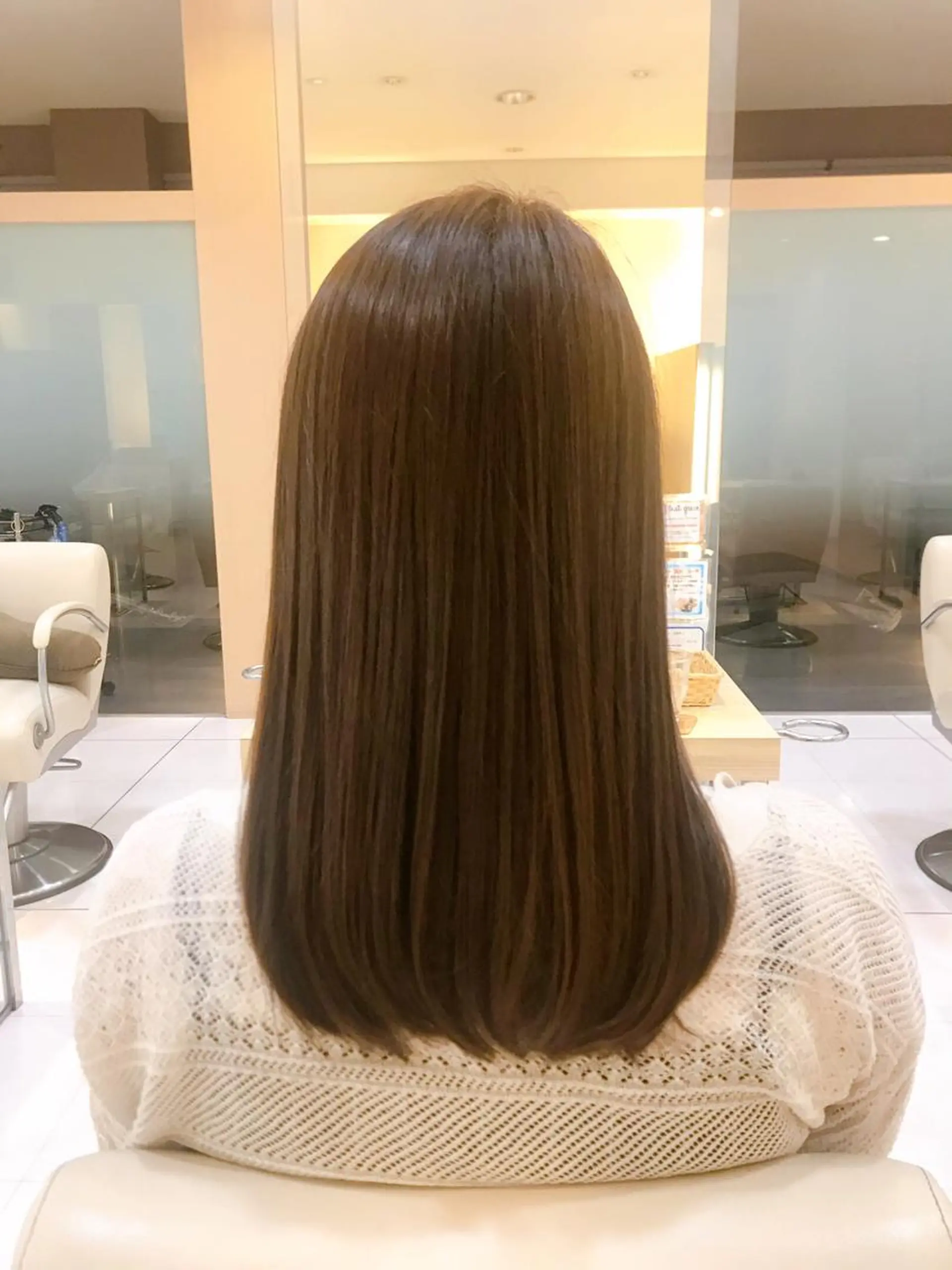 セミロング カラー ブリーチ ブラウンカラー ブリーチなしカラー オレンジ オレンジブラウン 後藤 瑞季のヘアスタイル