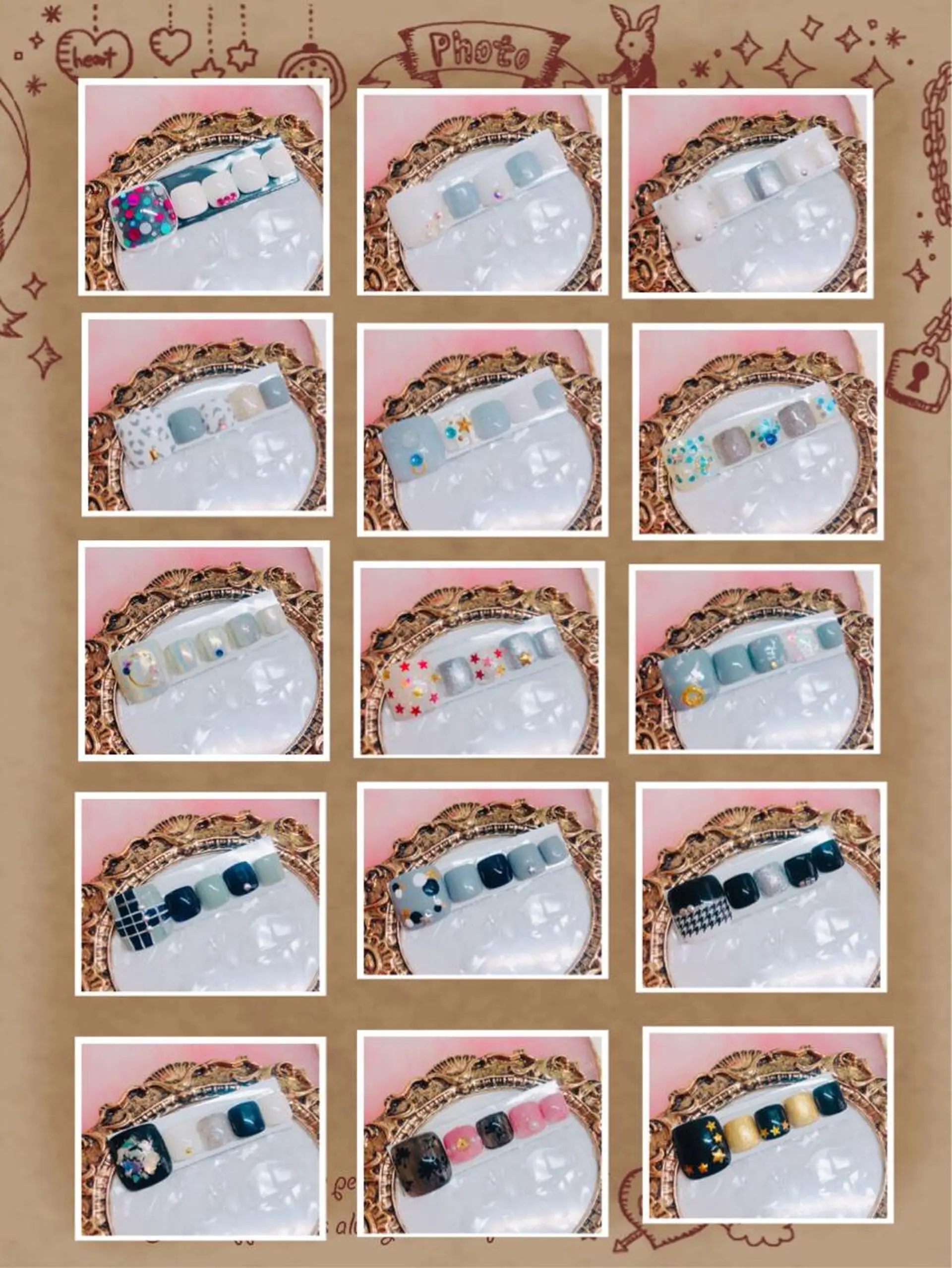 ネイル フットネイル フットネイル CROWN プライベートサロンのネイルデザイン