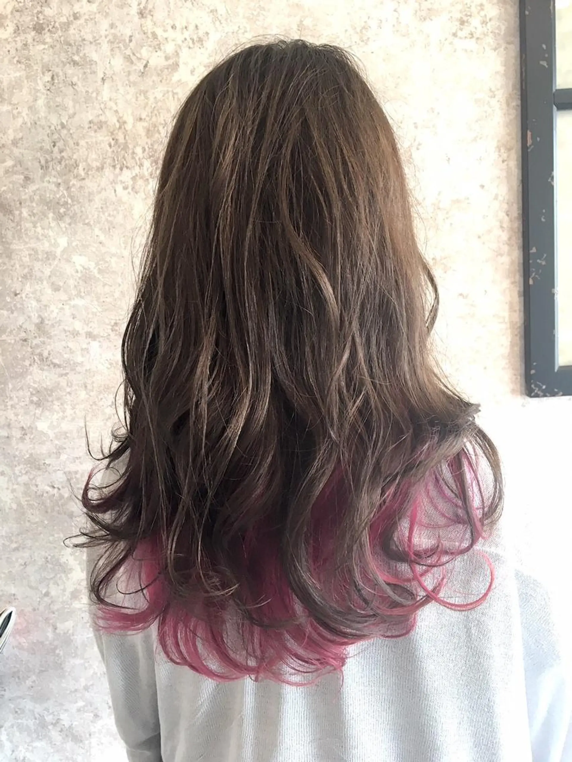 ミディアム カラー パーマ 小顔カット✨ 透明感カラー/村上のヘアスタイル