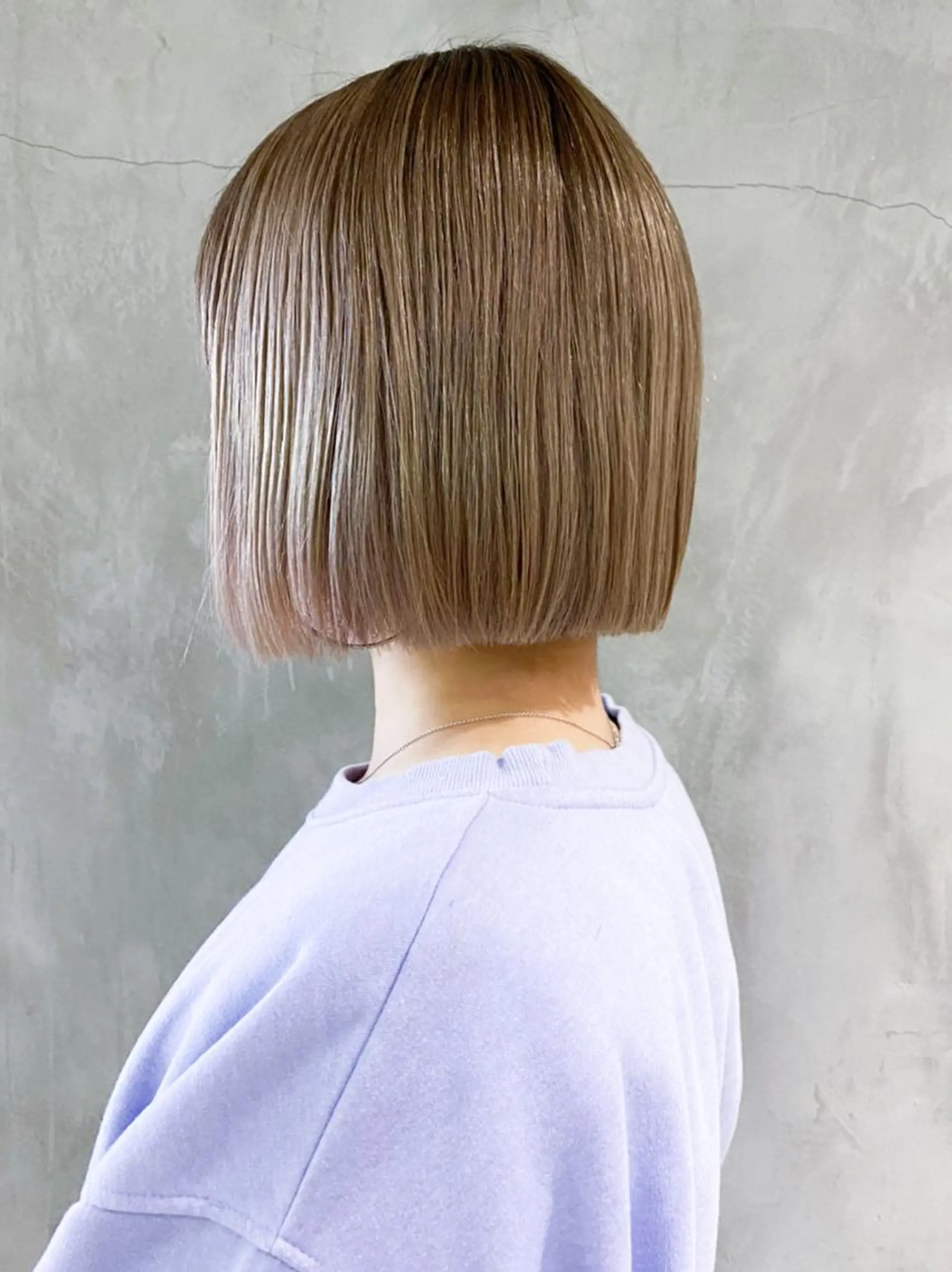 ミディアム カラー パーマ ヘアアレンジ ベージュカラー ボブ ITbyALBUM 八王子店のヘアスタイル