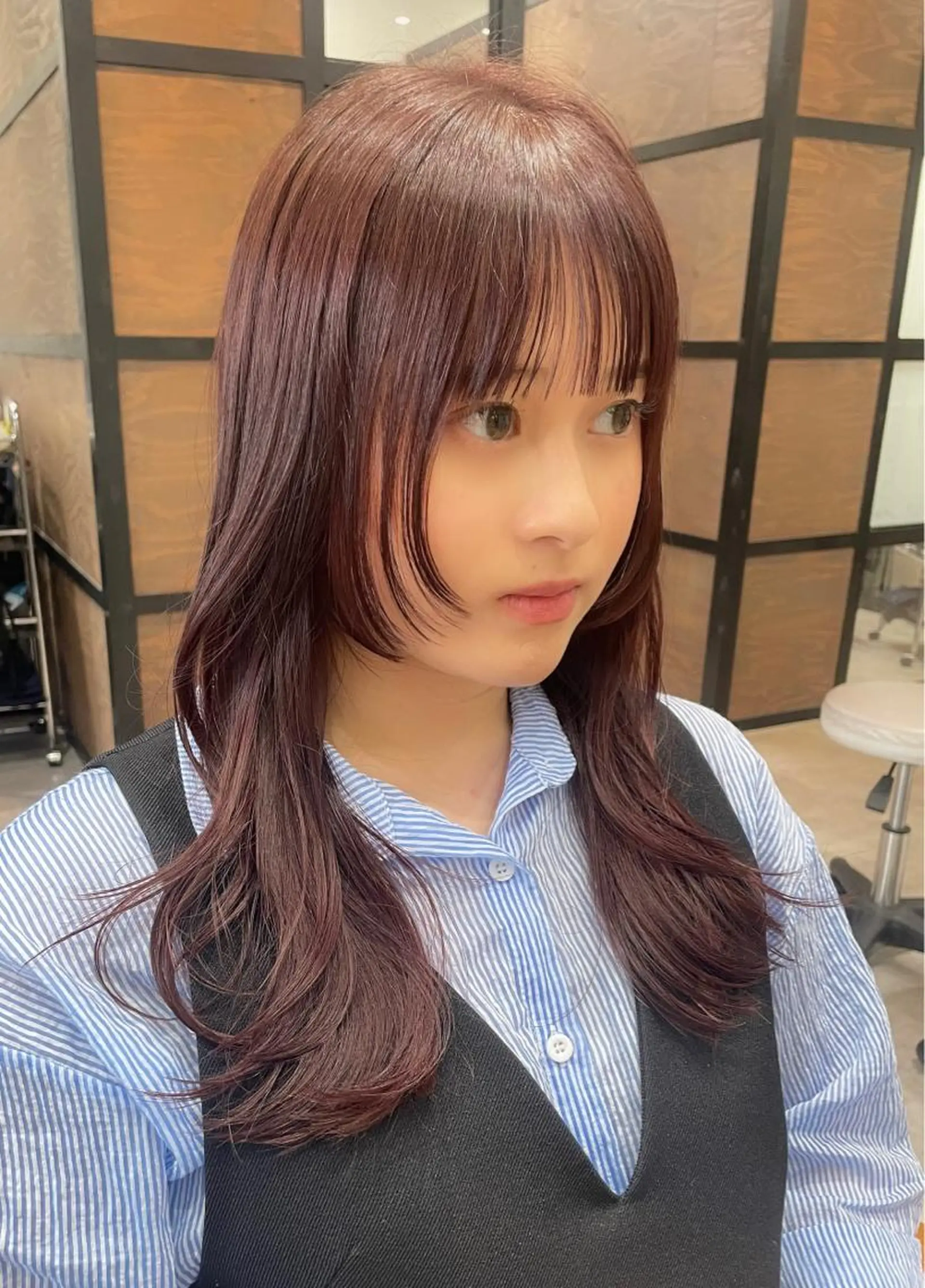 セミロング 韓国カット/透明感 Re.Labo岡本のヘアスタイル