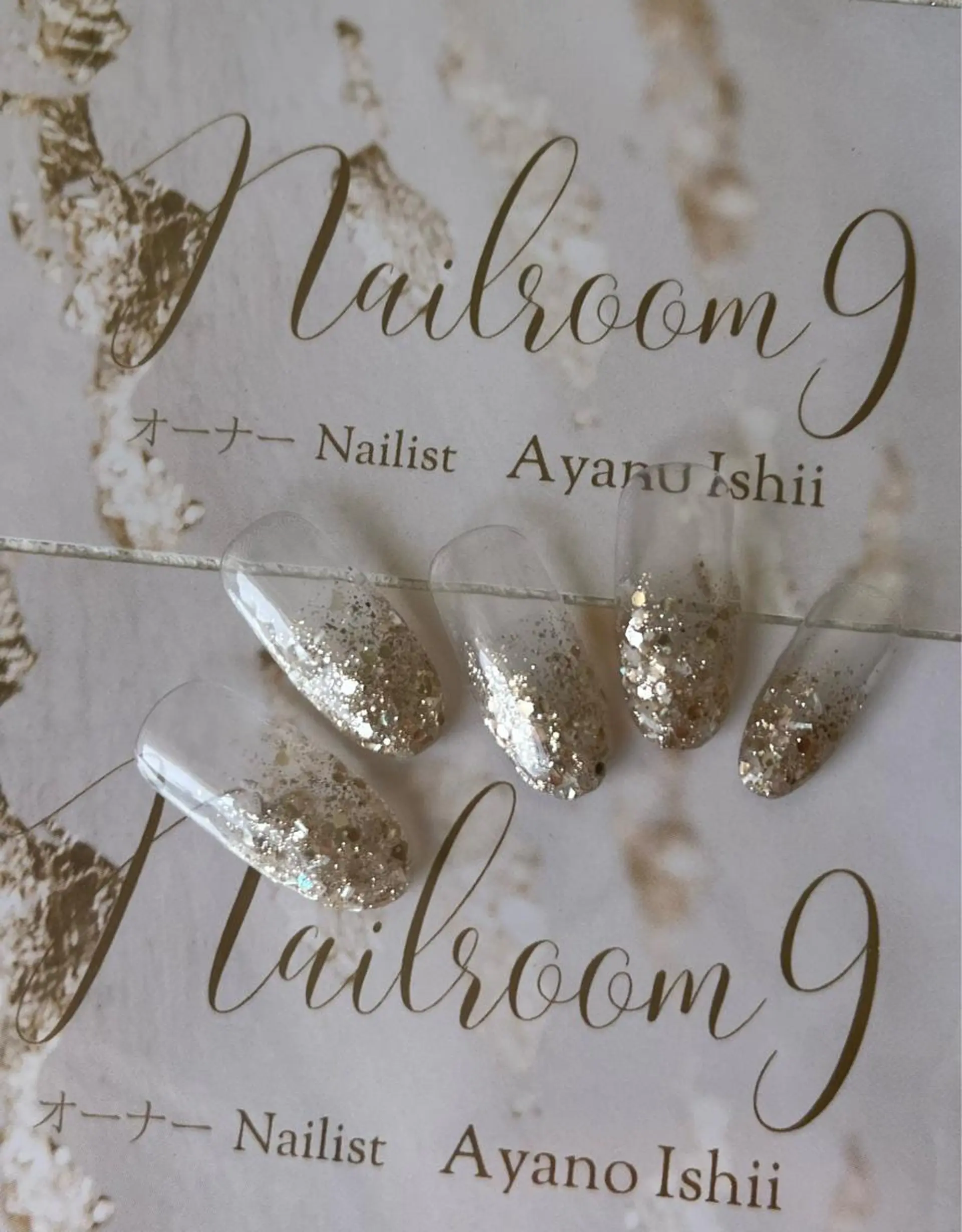 ネイル ラメ(グリッター) ハンドネイル nail room9 ☺︎のネイルデザイン