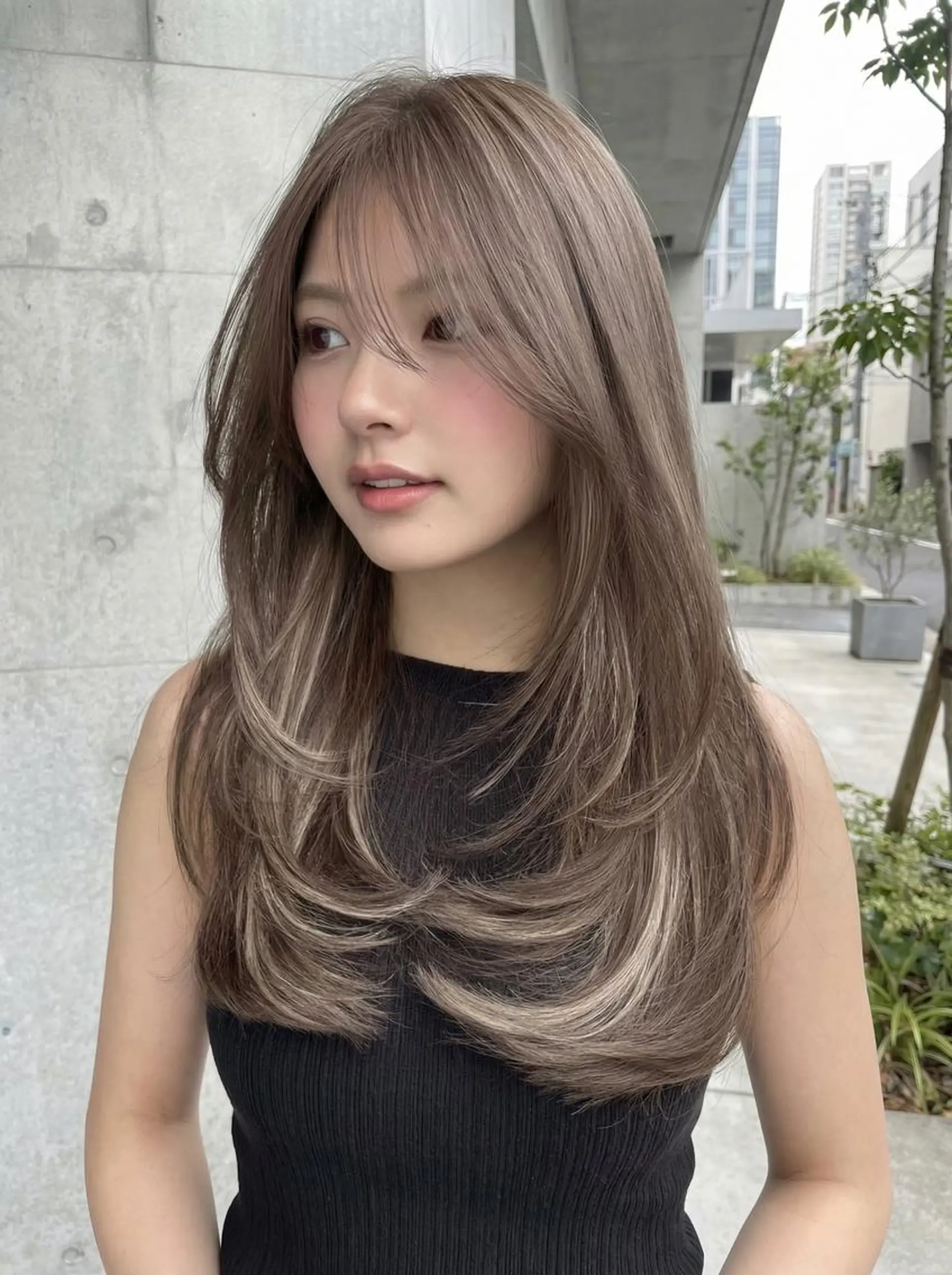 ロング レイヤー/顔周り🌈 韓国特化 ヒトミ☁️のヘアスタイル