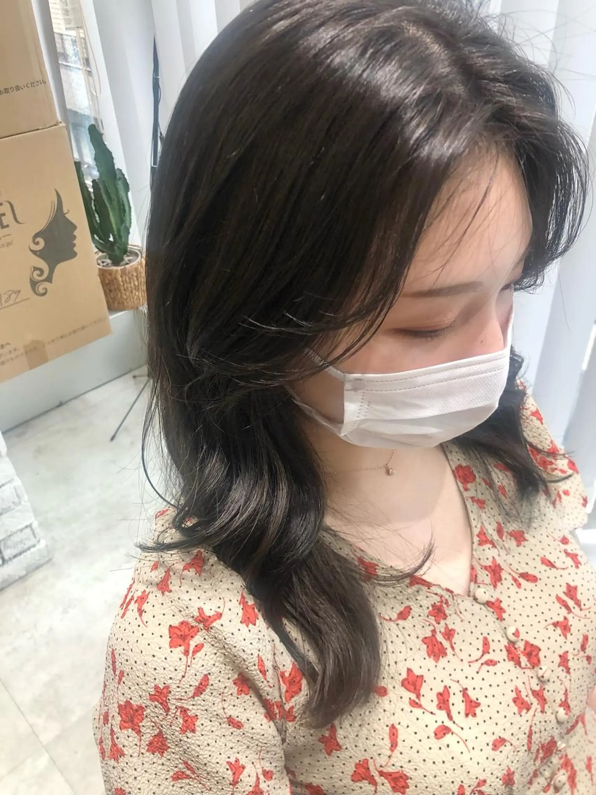 セミロング カラー 韓国風ヘア ヘアカラー トリートメント 🌿ニュアンス/髪質 改善🌿Fukudaのヘアスタイル