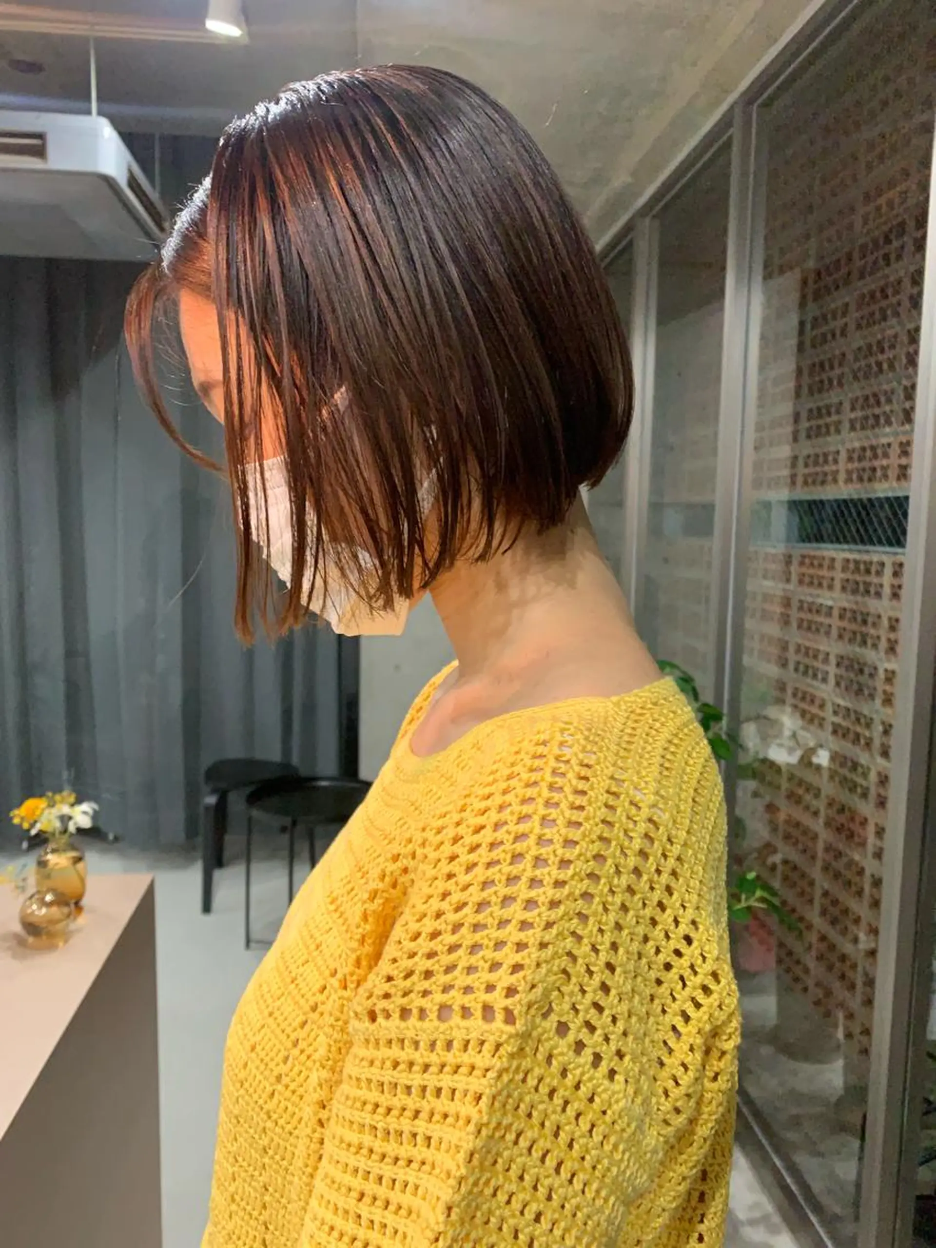 ショート カラー ボブパーマコテ巻き風 パーマNo1深江秀平のヘアスタイル