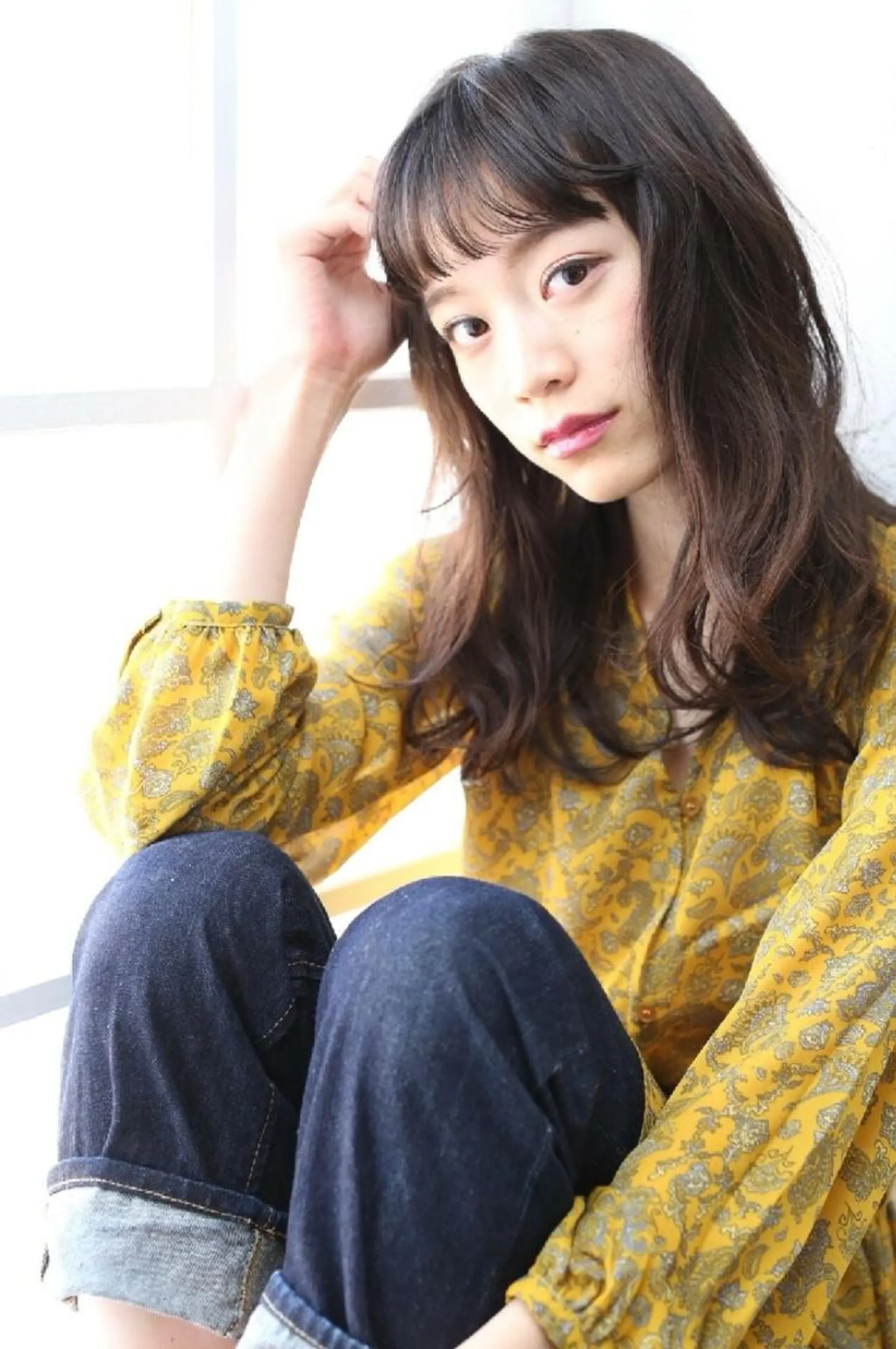 ロング カラー 玉元 真由美のヘアスタイル