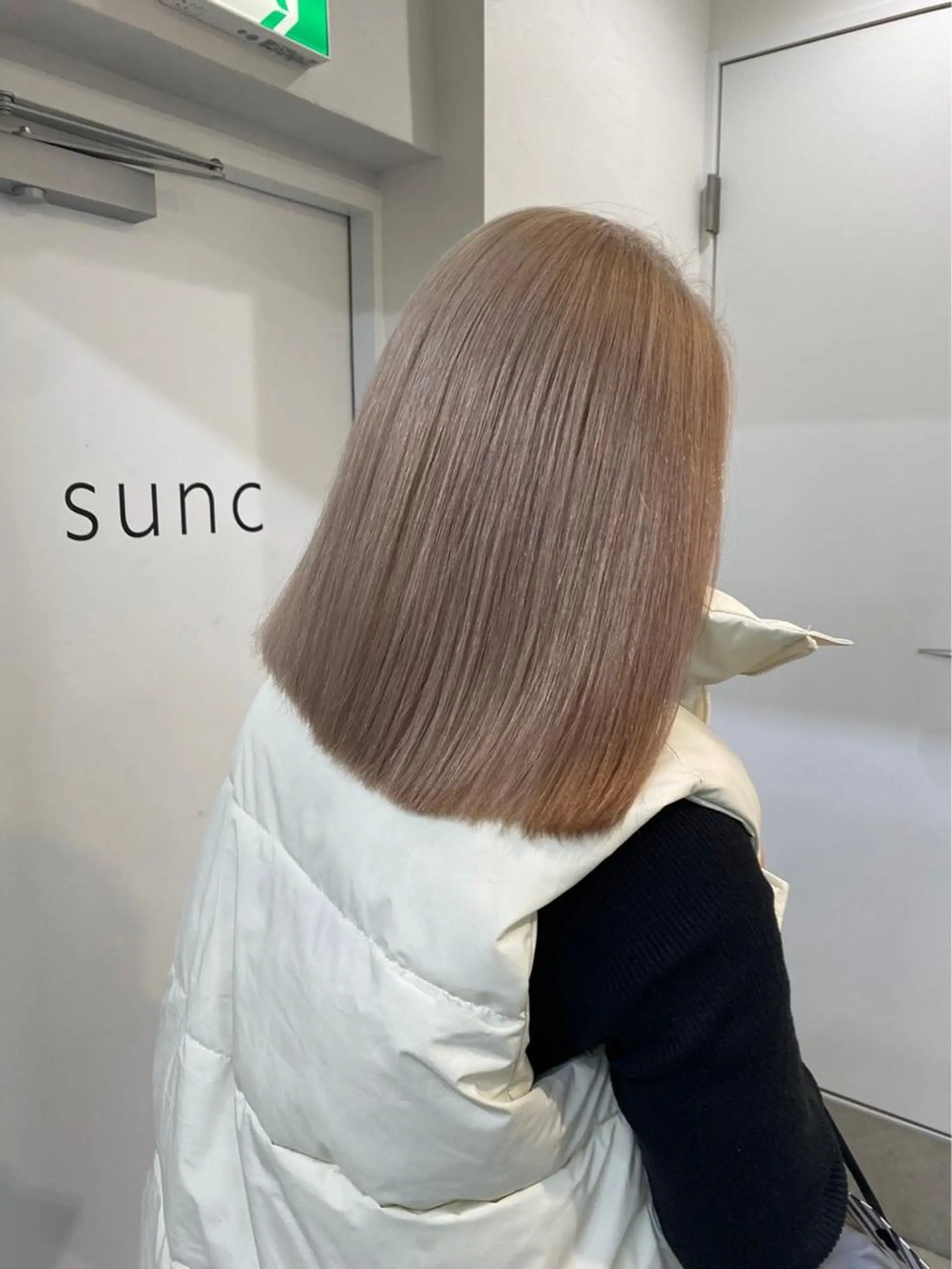 セミロング カラー ヘアカラー トリートメント 透明感ワンカラー梅田 ダブルカラー/川上のヘアスタイル