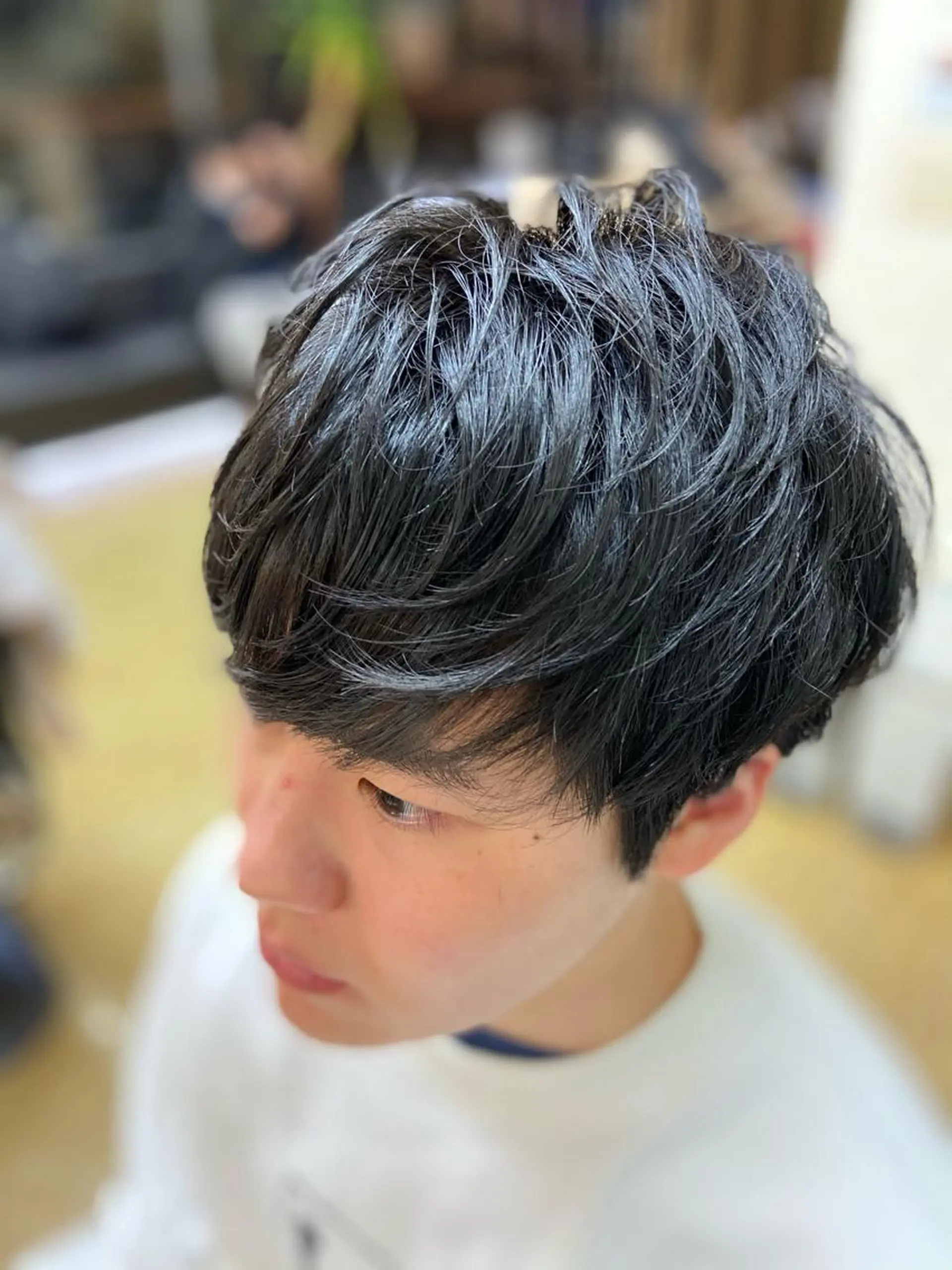 ミディアム パーマ dunhill 斉藤 大樹/メンズカットのヘアスタイル