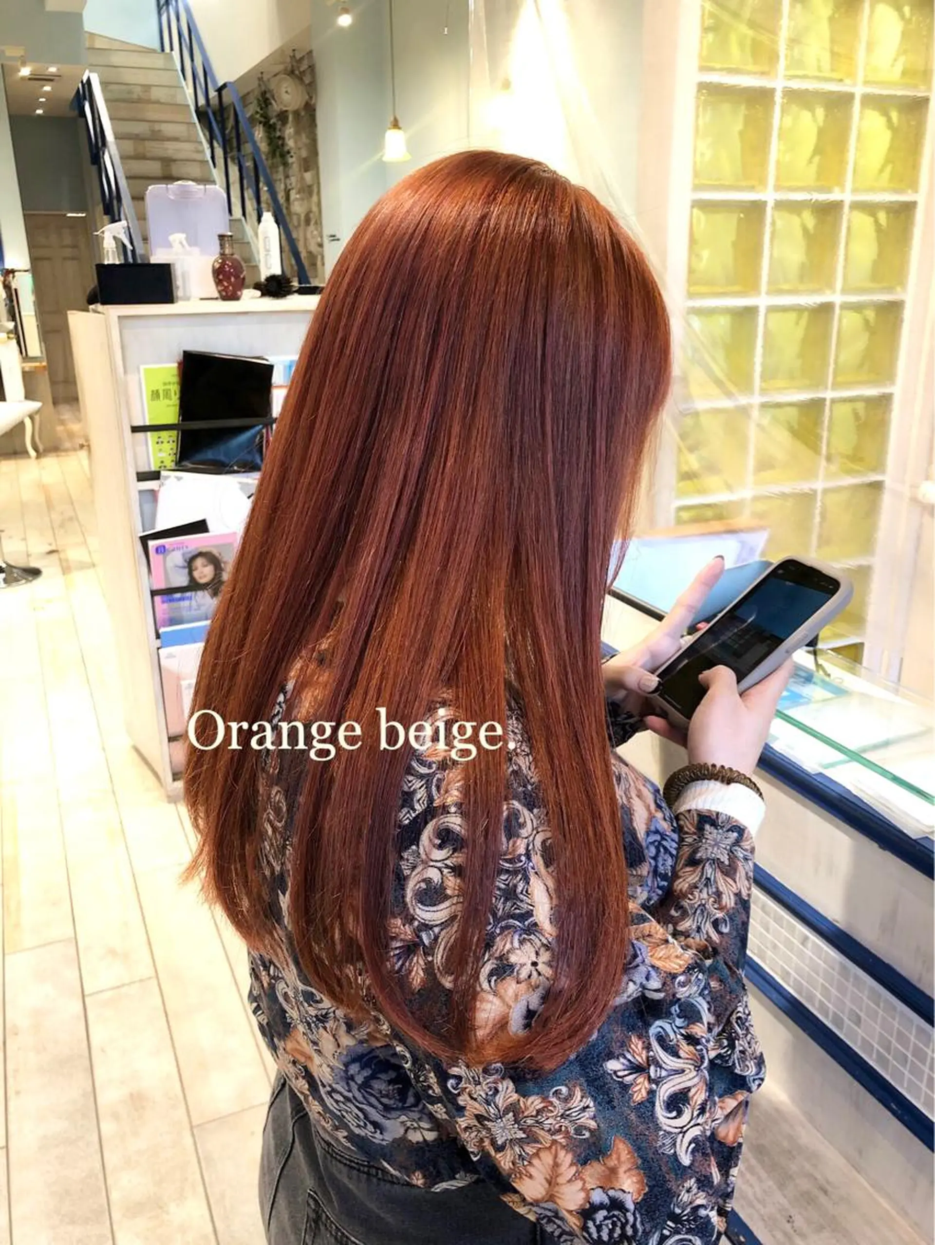 ロング カラー ベージュカラー ブリーチ オレンジ カット ヘアカラー トリートメント 柔らかカラー🫧🌱 ナナコのヘアスタイル