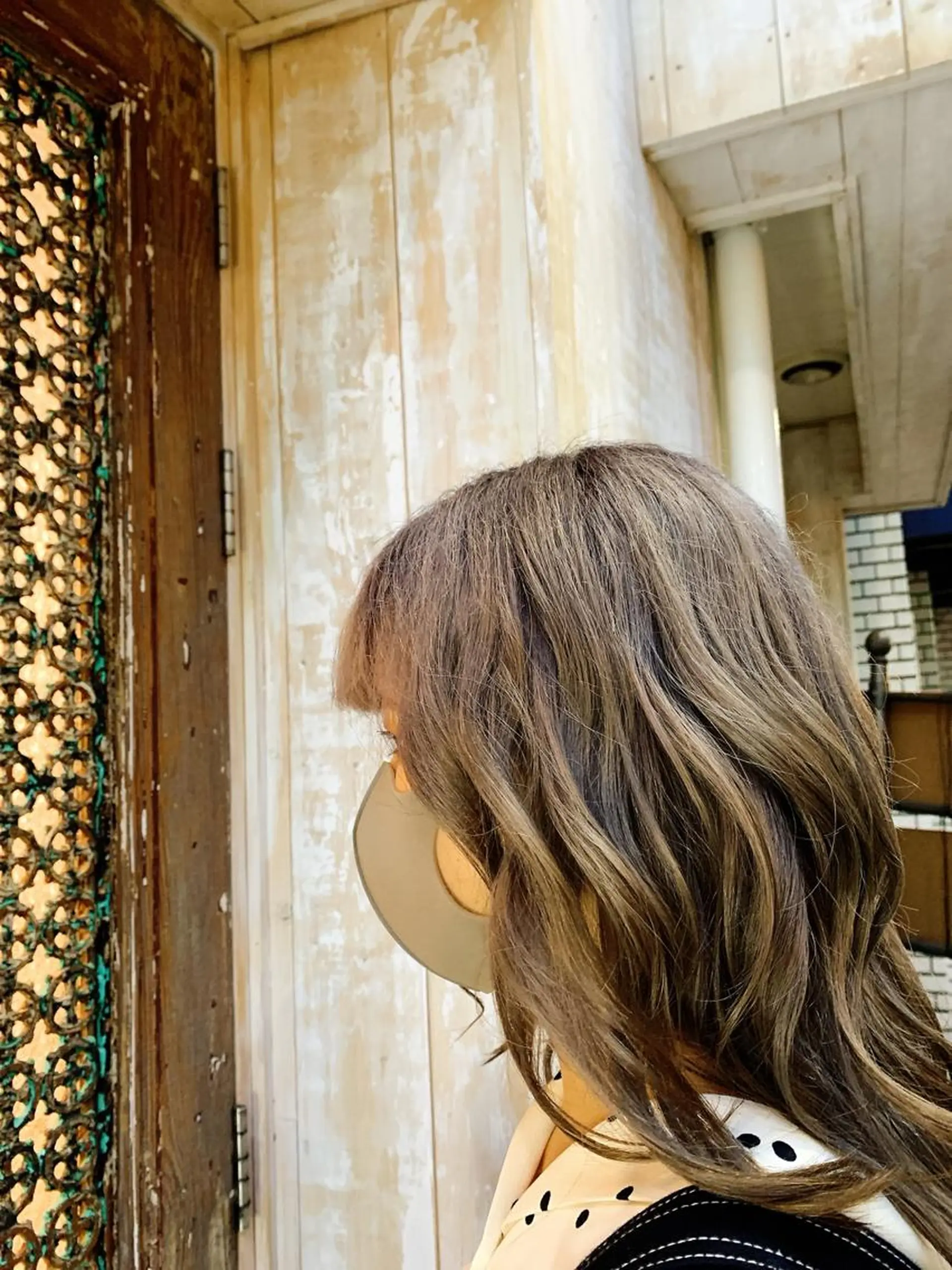 セミロング カラー ヘアアレンジ ベージュカラー ブリーチ ダブルカラー フォギーベージュ ピンクカラー Sia中野新橋 『JUNYA』のヘアスタイル