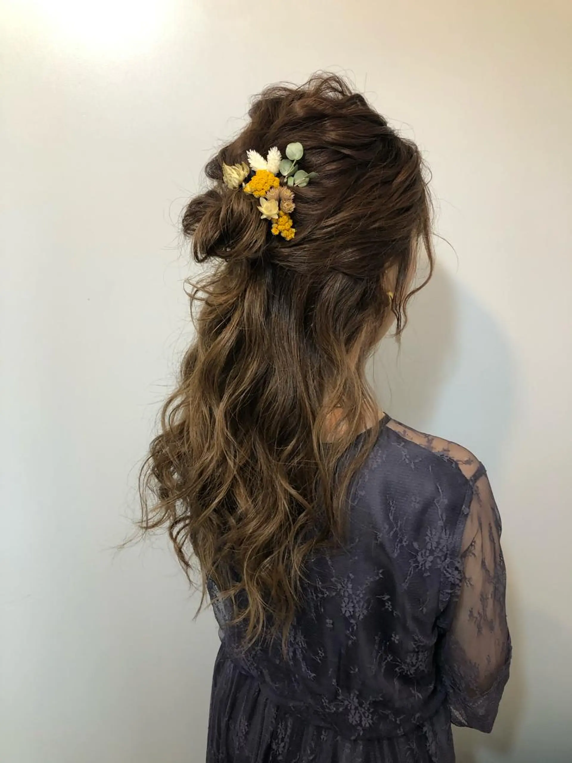 ロング ヘアアレンジ ハーフアップ ヘアセット 女性リピ90%🍨 🩷佐藤みずきのヘアスタイル