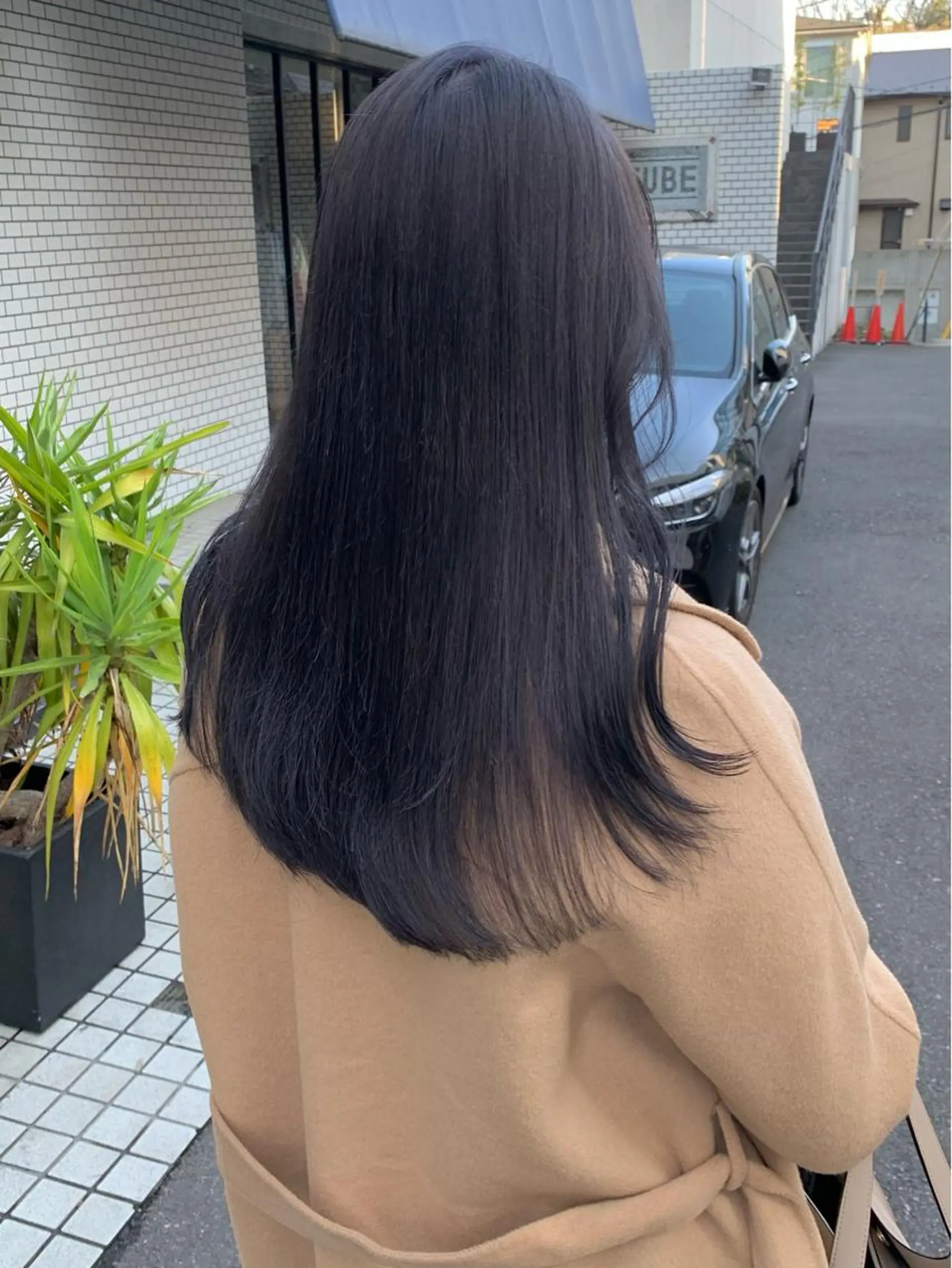 ロング カラー ブリーチ ブルーカラー カット ヘアカラー トリートメント 柔らかブラウン/顔周 りレイヤー♡ユウシのヘアスタイル