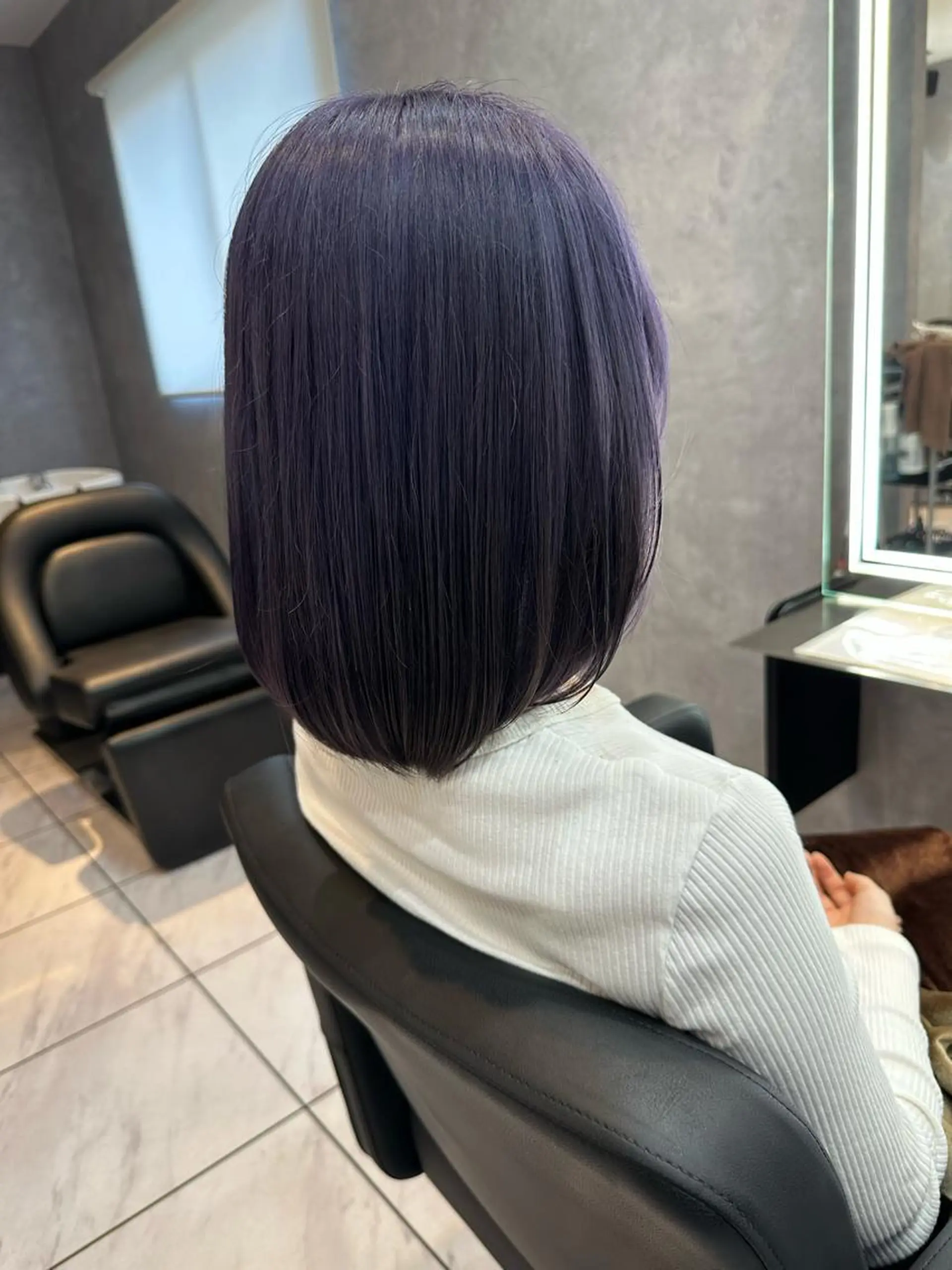 ショート カラー ディープラベンダー ラベンダーカラー ヘアカラー 透明感/ブリーチ縮毛 /髪質改善/星野純一のヘアスタイル