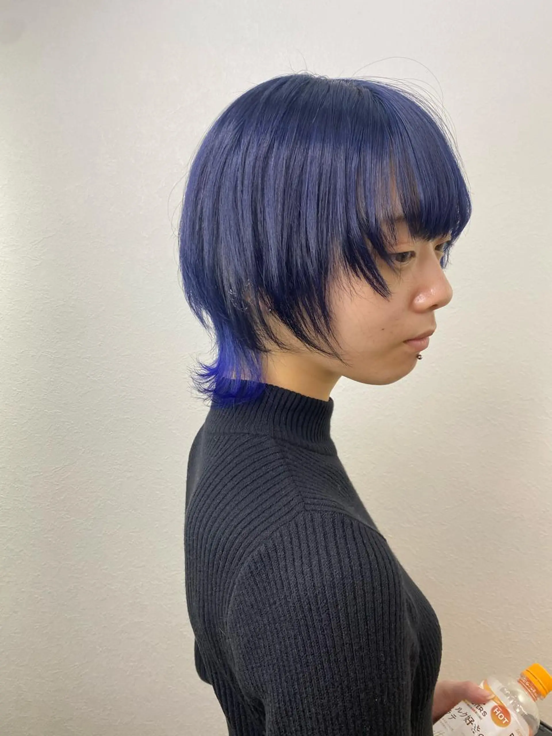 ショート カラー ネイビーカラー Beleza 渋谷所属・Kazusa/渋谷/ エクステ/ハイトーンのヘアスタイル
