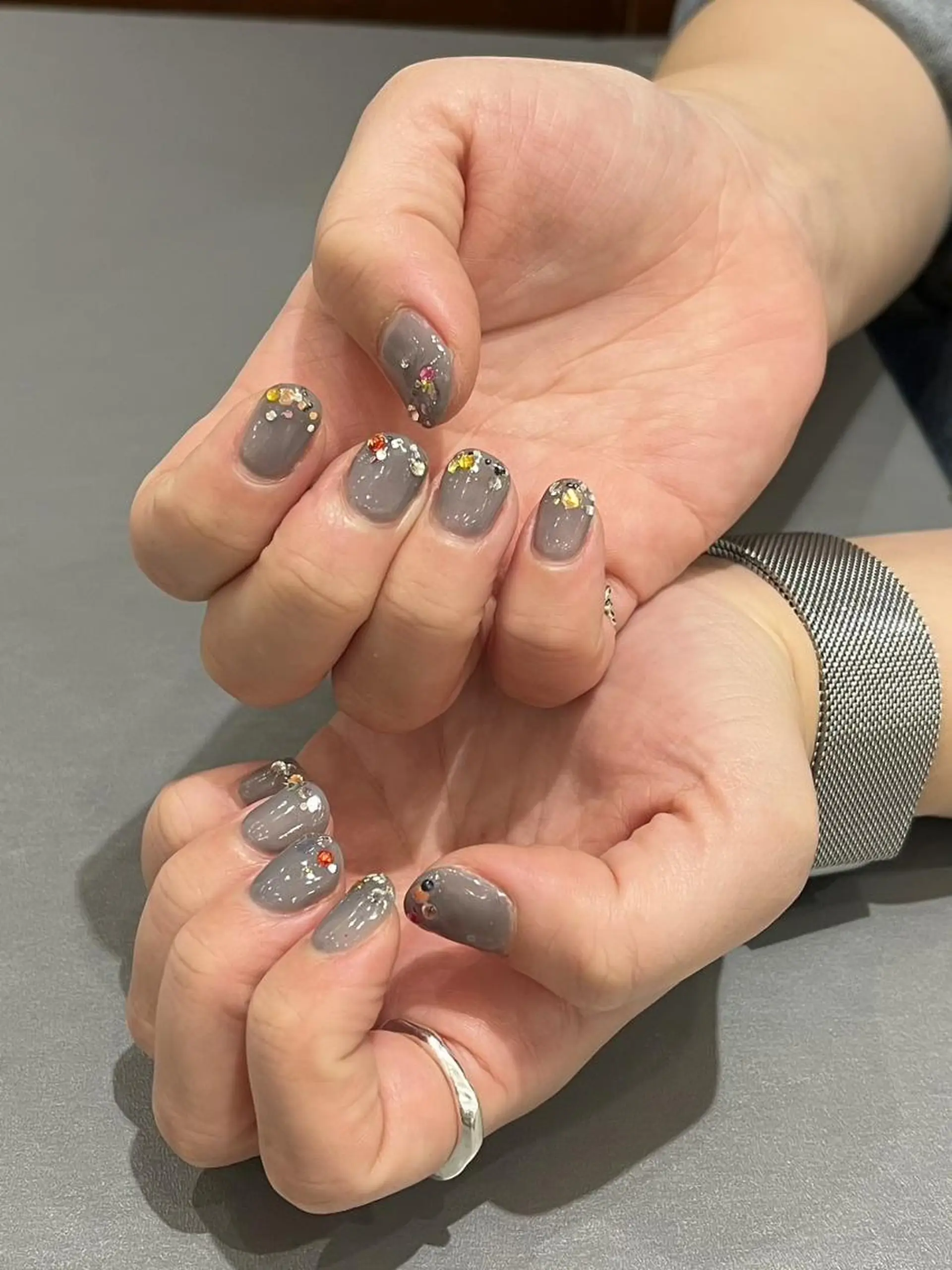 ネイル ブルー 持ち込み Nail Salon Lindaのネイルデザイン