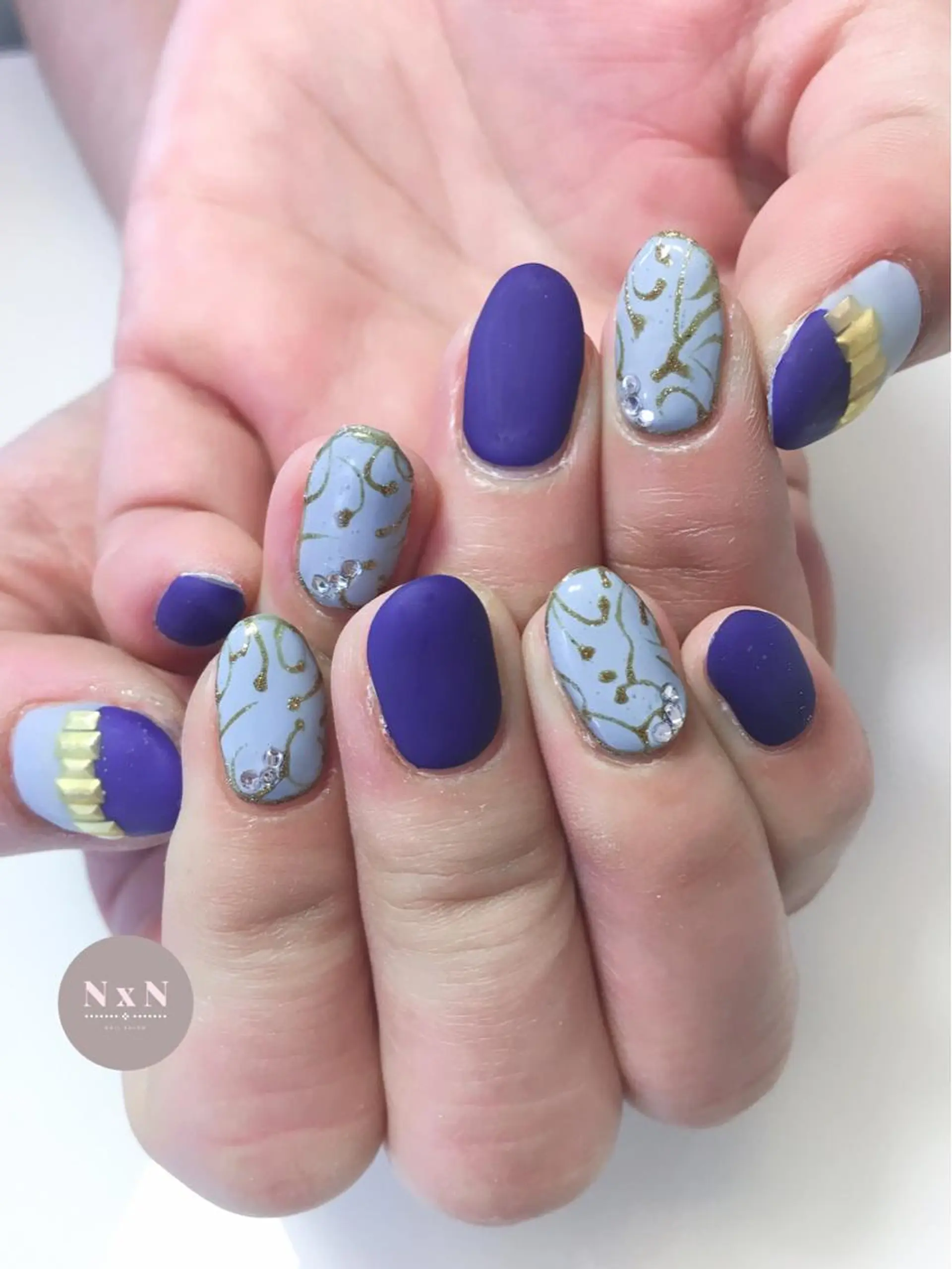 ネイル ジェルネイル マットネイル ぷっくりネイル nail salon N×Nのネイルデザイン