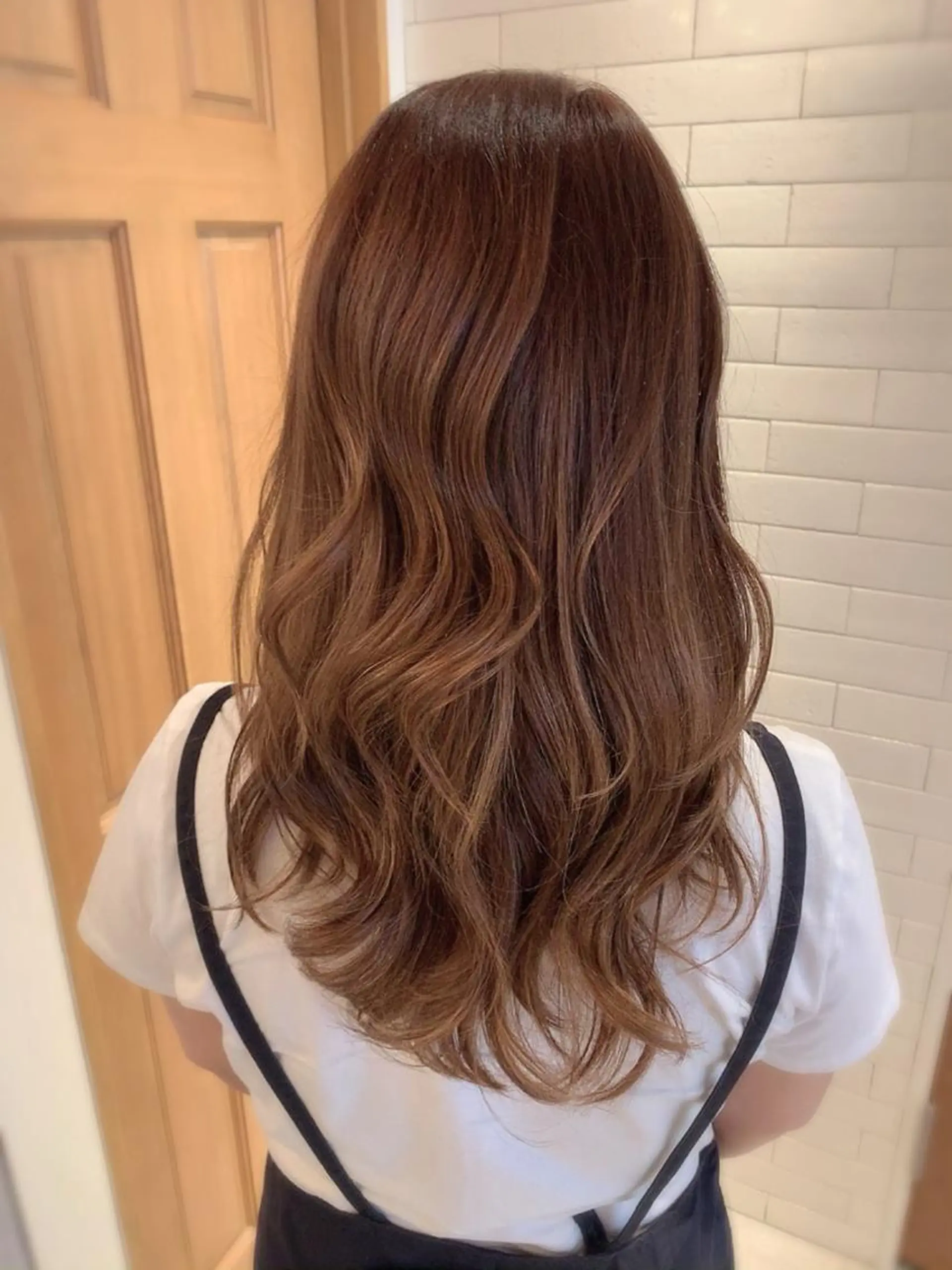 セミロング ハイライト ヘアカラー トリートメント ヘアセット 坂本 なつきのヘアスタイル