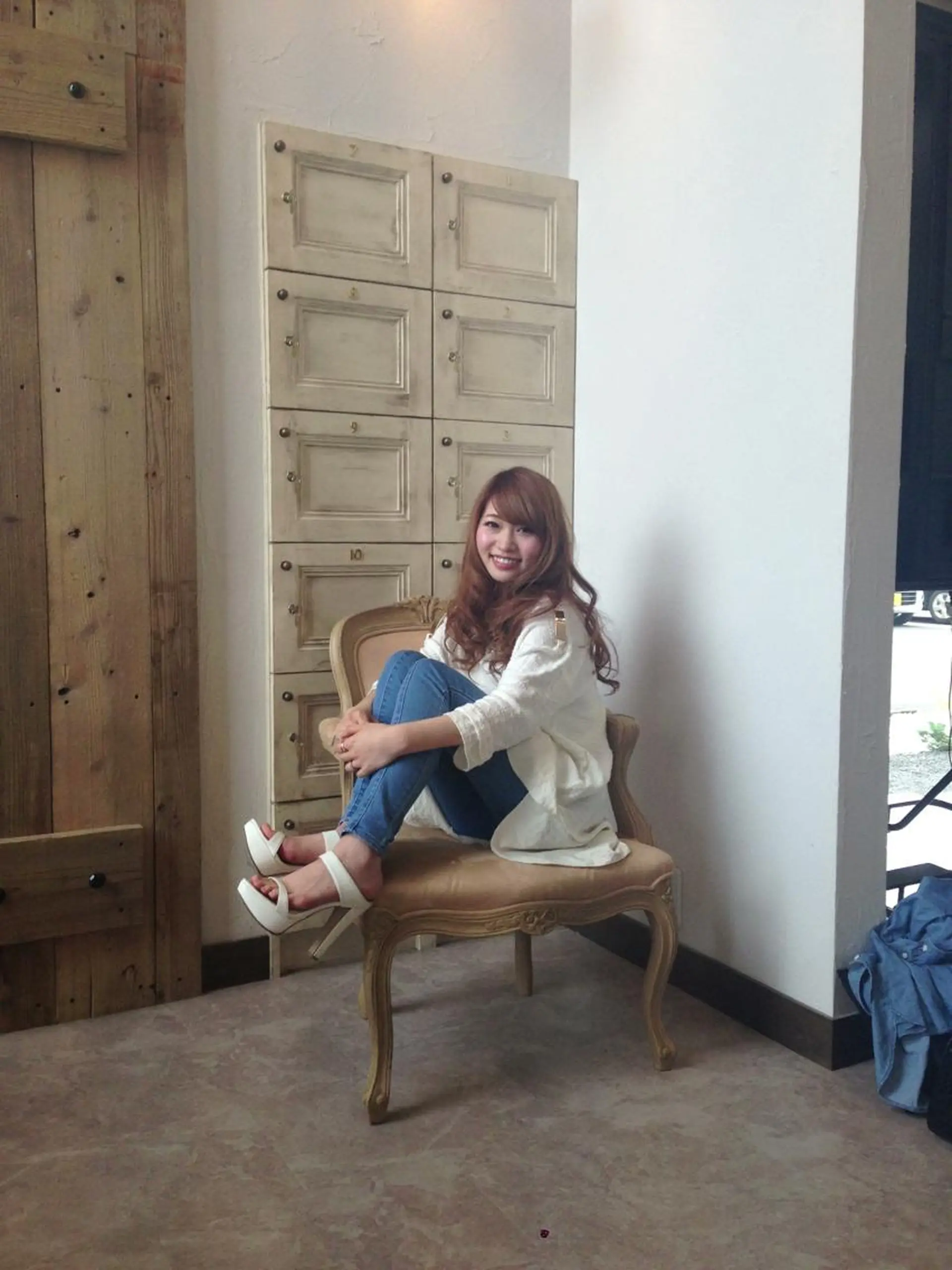 ロング カラー パーマ 福島 純子のヘアスタイル