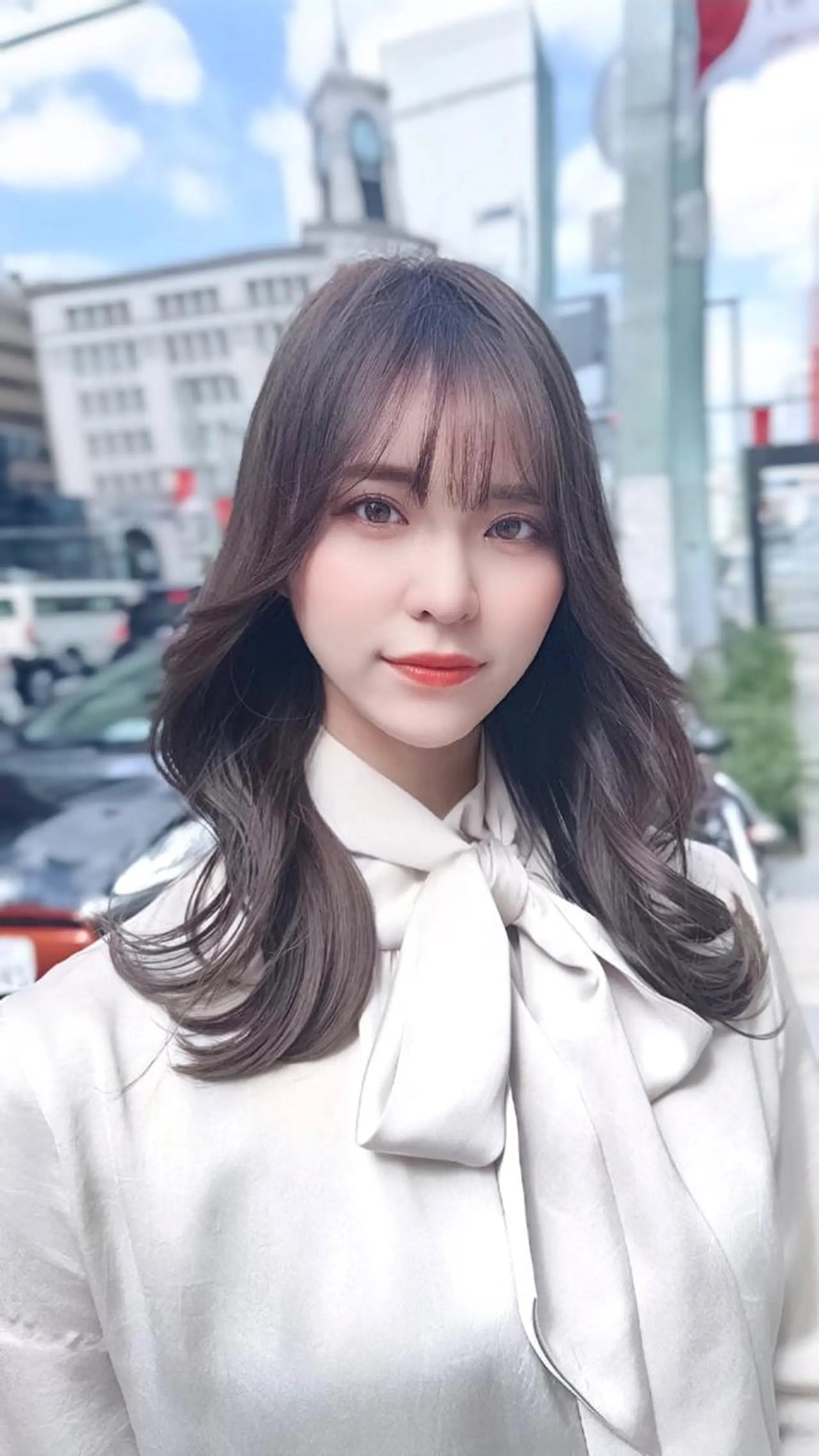 ロング カット トリートメント レイヤーカット/ 顔まわり/アオイのヘアスタイル