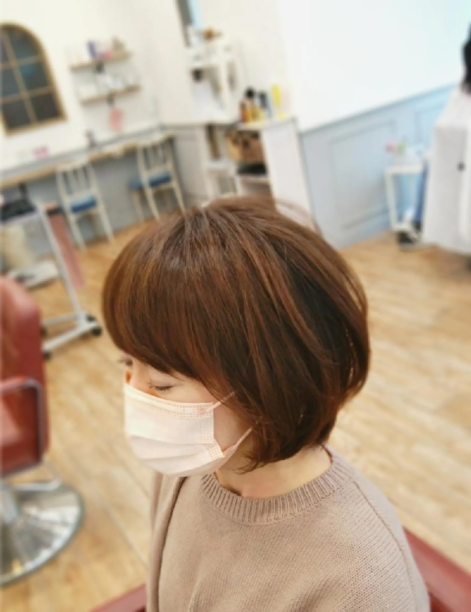 ショート カラー パーマ 菅原 綾のヘアスタイル