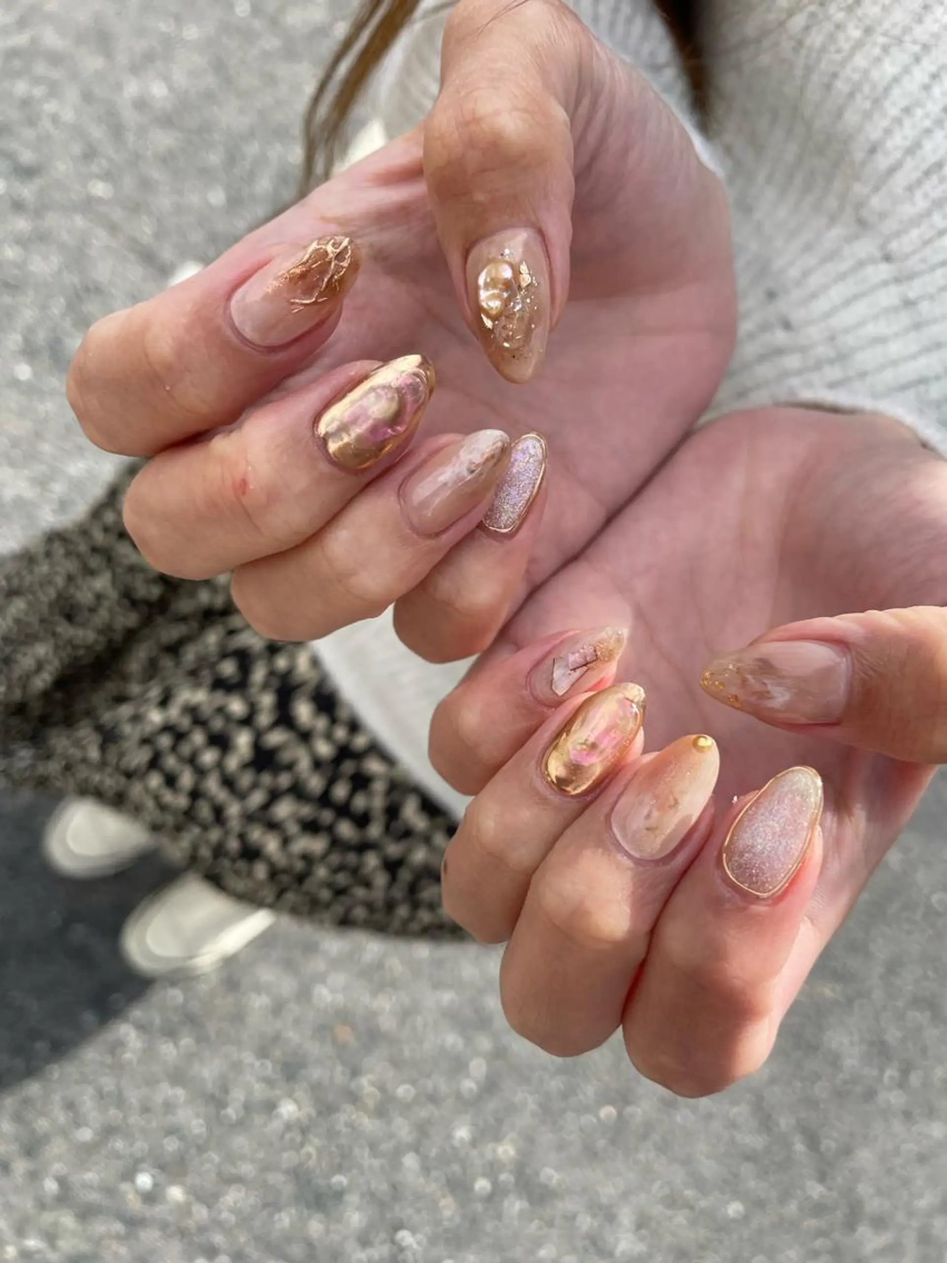 ロング カラー ヘアアレンジ キッズ ネイル マツエク・マツパ 福田 加奈のネイルデザイン