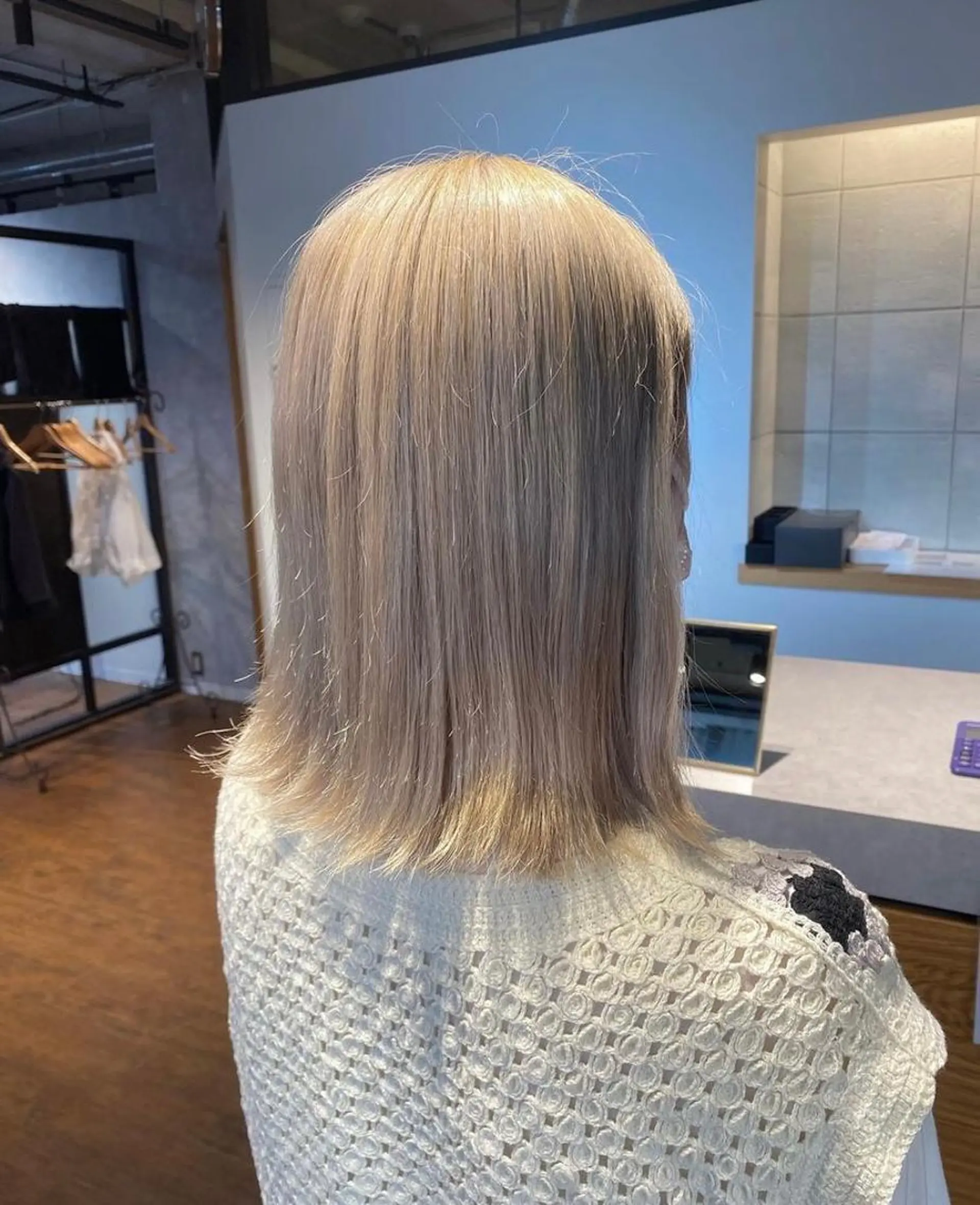 セミロング 縮毛矯正 カット ヘアカラー Number CHIHIROのヘアスタイル