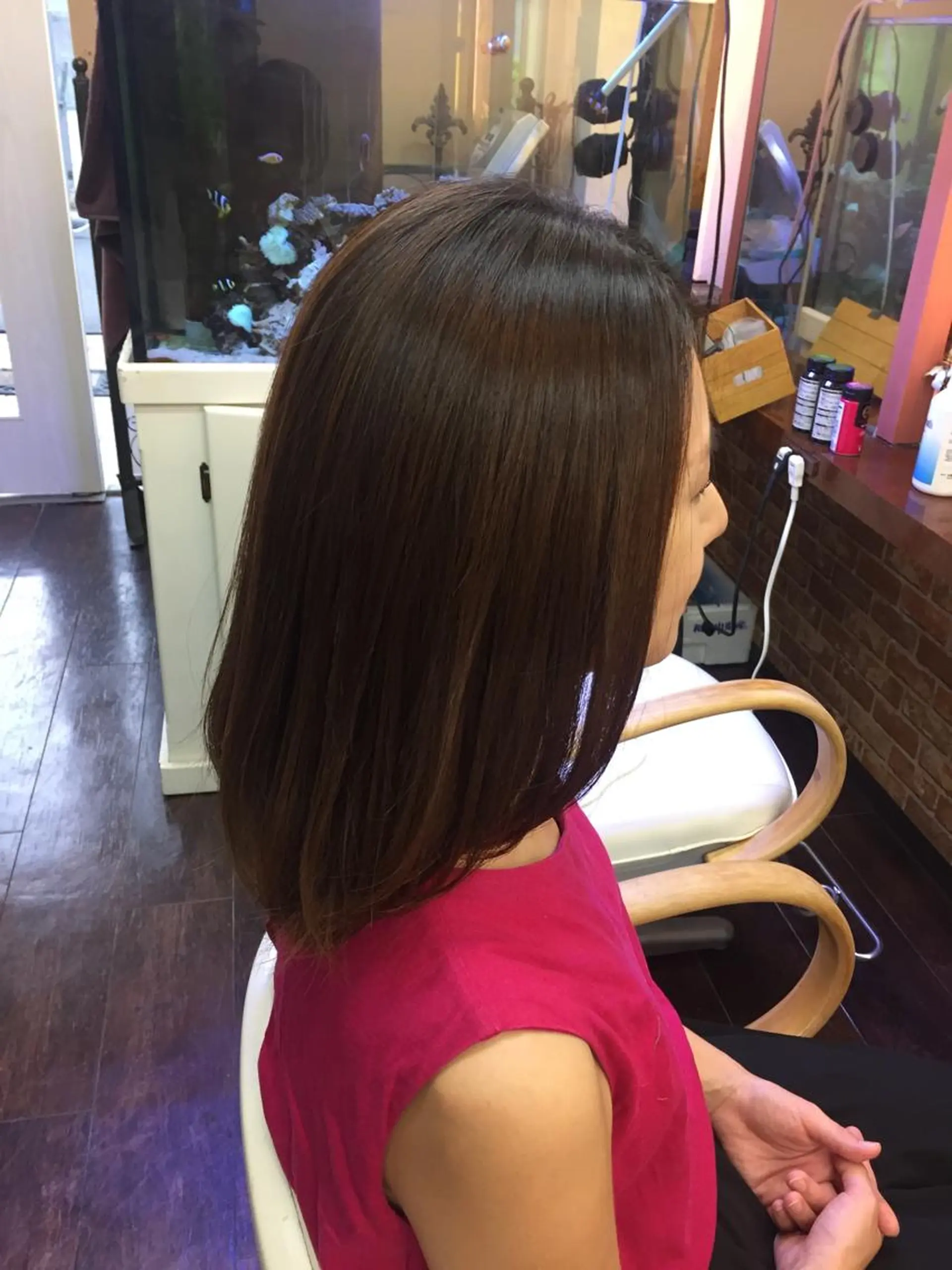 セミロング パーマ 桧山 真のヘアスタイル