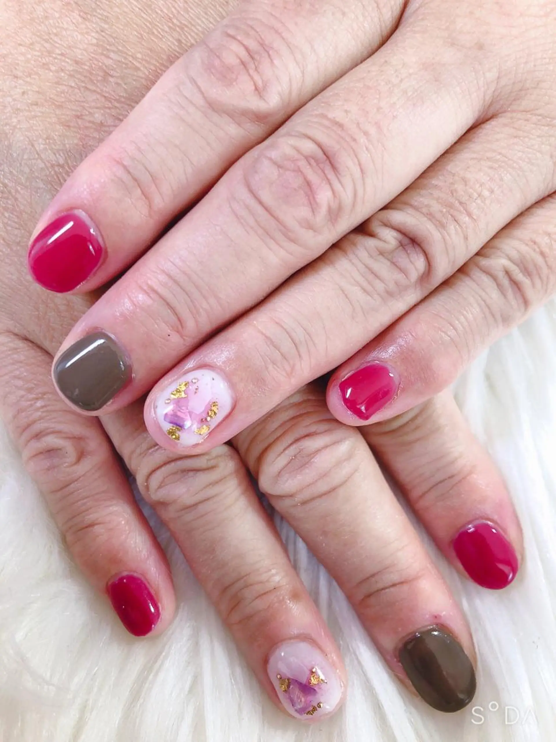 ネイル チークネイル ショートネイル miwa ミワのネイルデザイン