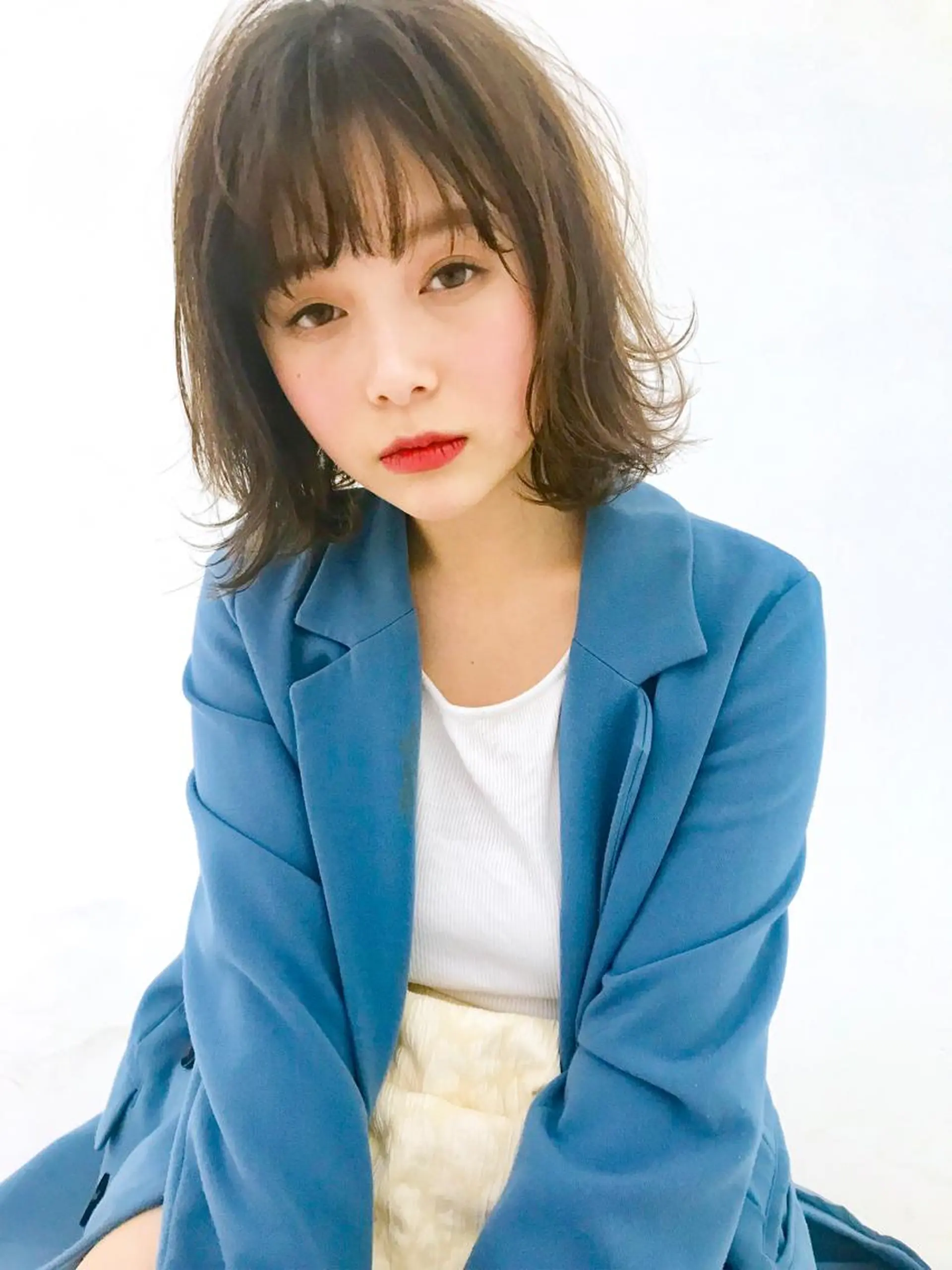 ミディアム ヘアアレンジ ボブ カット ヘアカラー ai あいのヘアスタイル