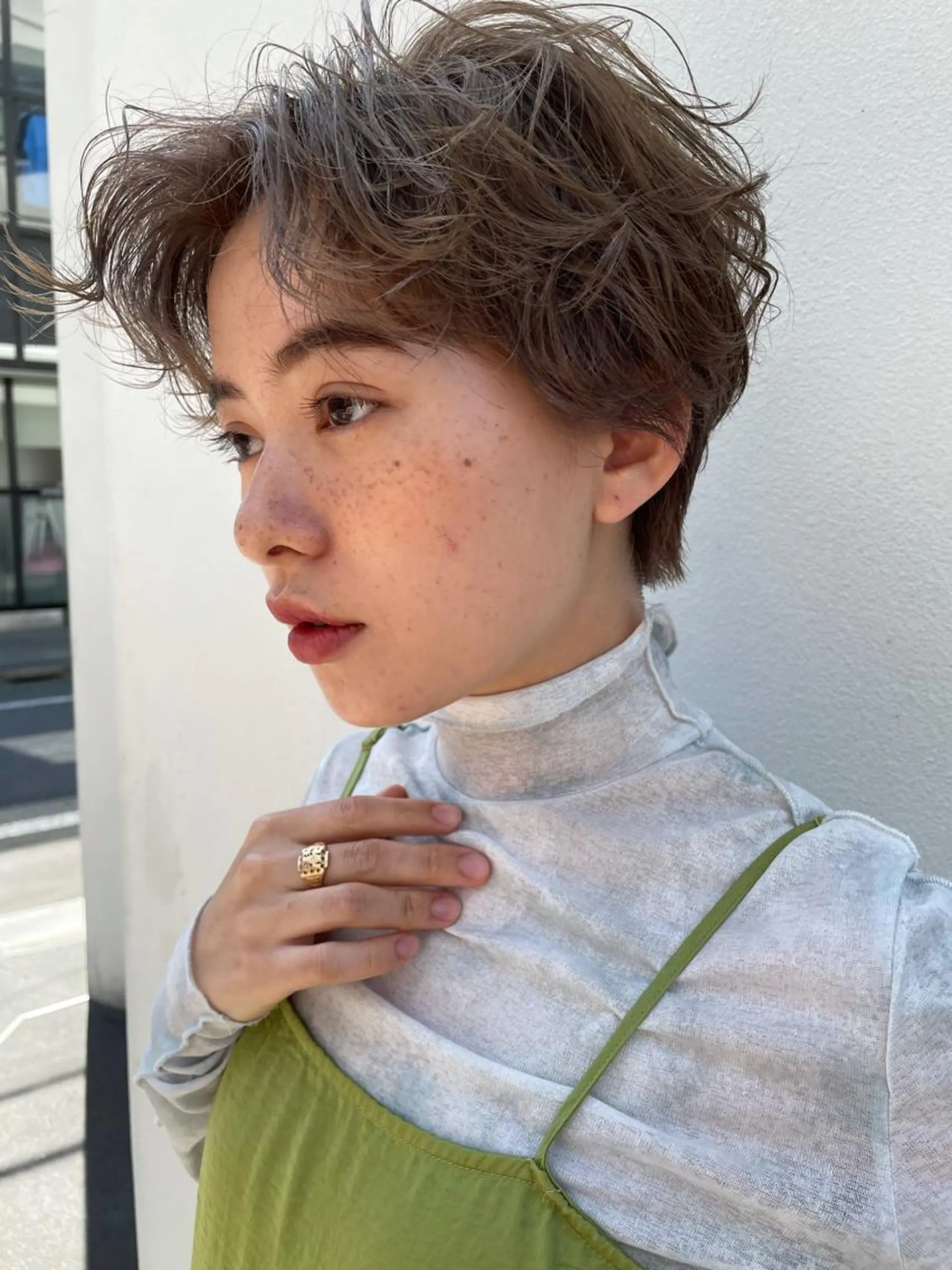 ショート カラー パーマ ヘアアレンジ メンズ キッズ ネイル マツエク・マツパ カット ヘアカラー トリートメント パーマ/透明感カラー /ボブ/吉田一生のヘアスタイル
