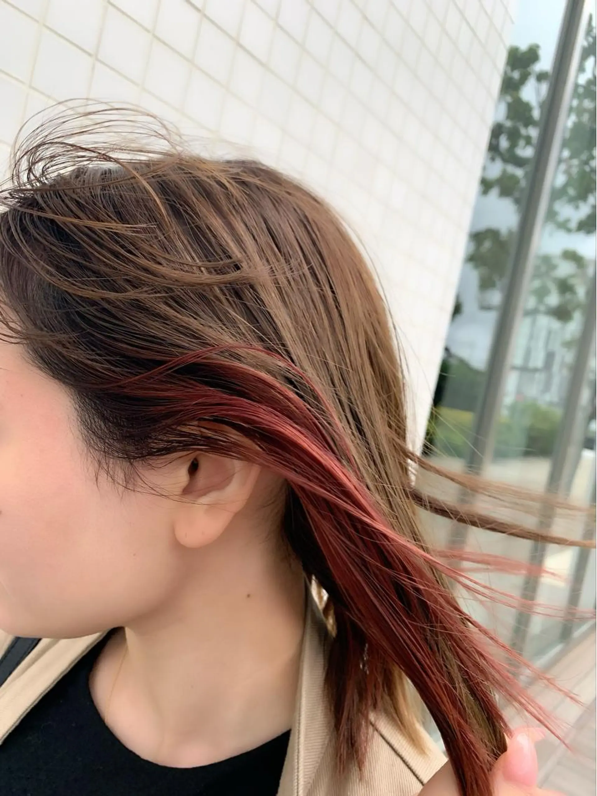 ミディアム カラー インナーカラー ピンクカラー ボブパーマ/コテ巻き パーマ🌼杉田 萌恵のヘアスタイル