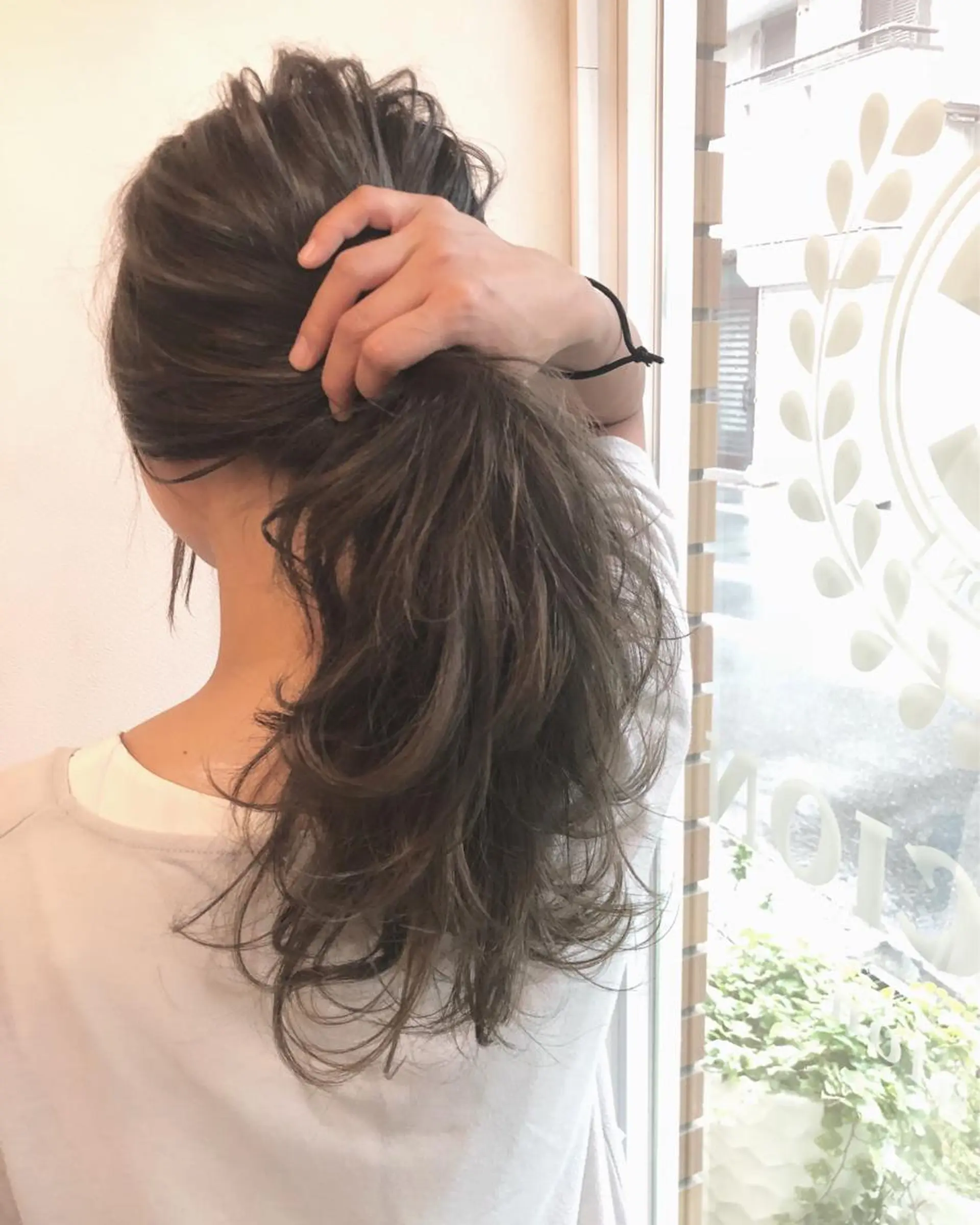 ロング カット ヘアカラー トリートメント ＨＩ ROのヘアスタイル