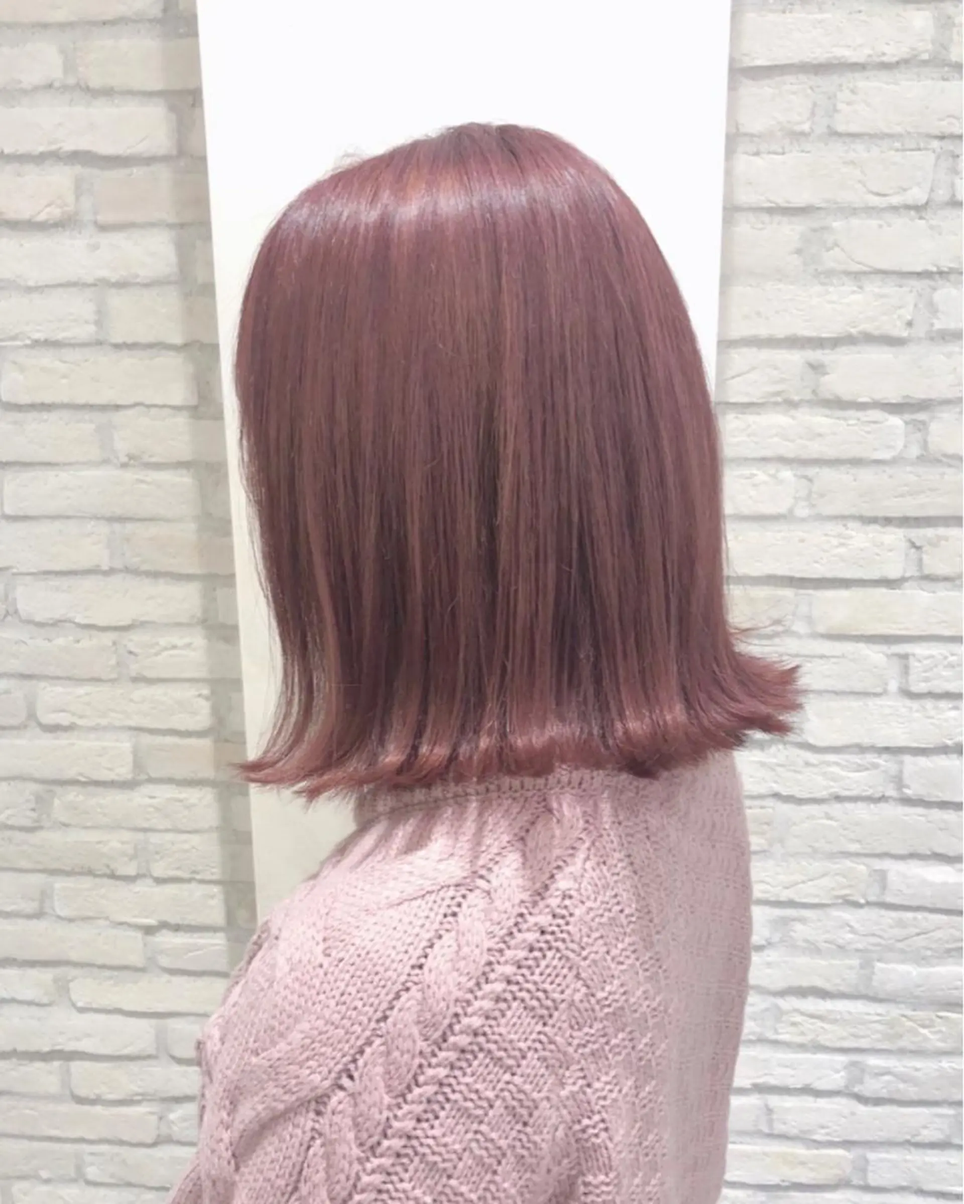 ミディアム カラー ピンクカラー HAUS 片山みほのヘアスタイル