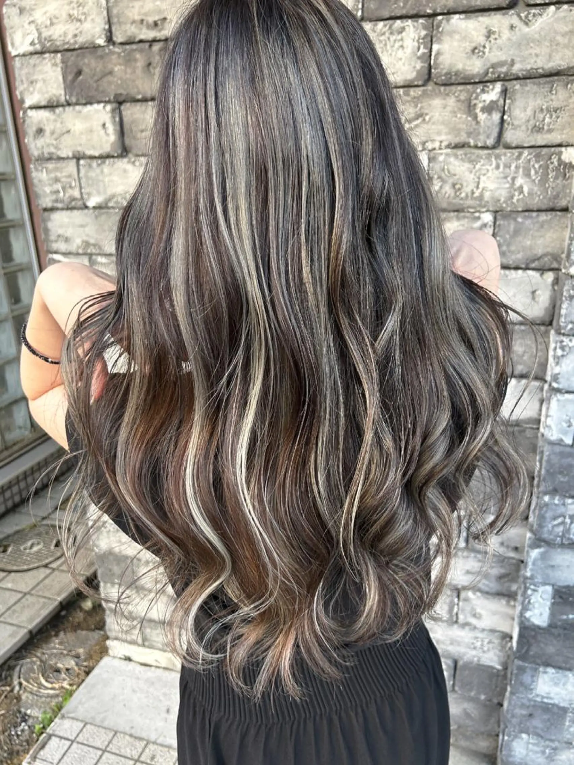 ロング カラー グレージュ ハイライトカラー ハイライト ヘアカラー トリートメント ヘアセット ❤️千葉県代表❤️ 店長❤️柿本翔一朗のヘアスタイル