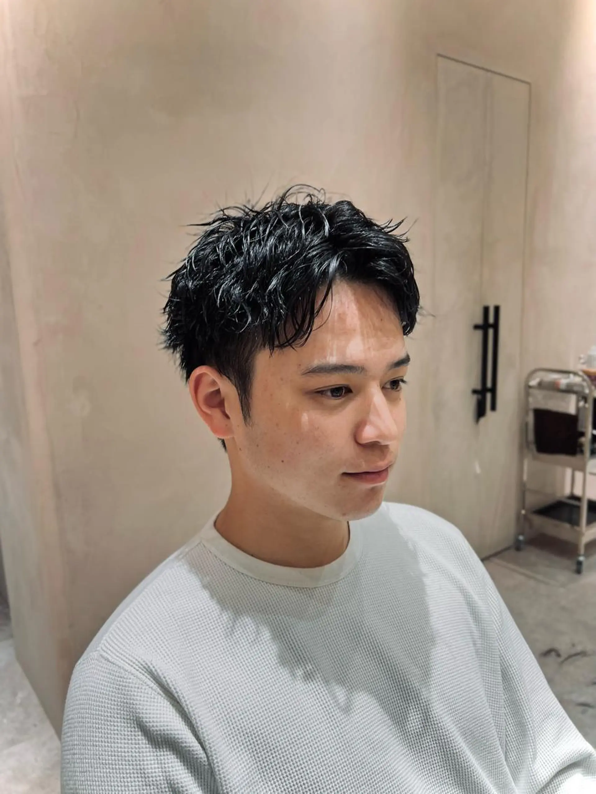 ショート パーマ メンズ メンズパーマ スパイキーショート メンズツイストパーマ ショートヘア ツイストパーマ カット パーマ トリートメント fifth JINGUMAE所属・波巻きスパイラルパー マ/シャドウパーマ駿のヘアスタイル