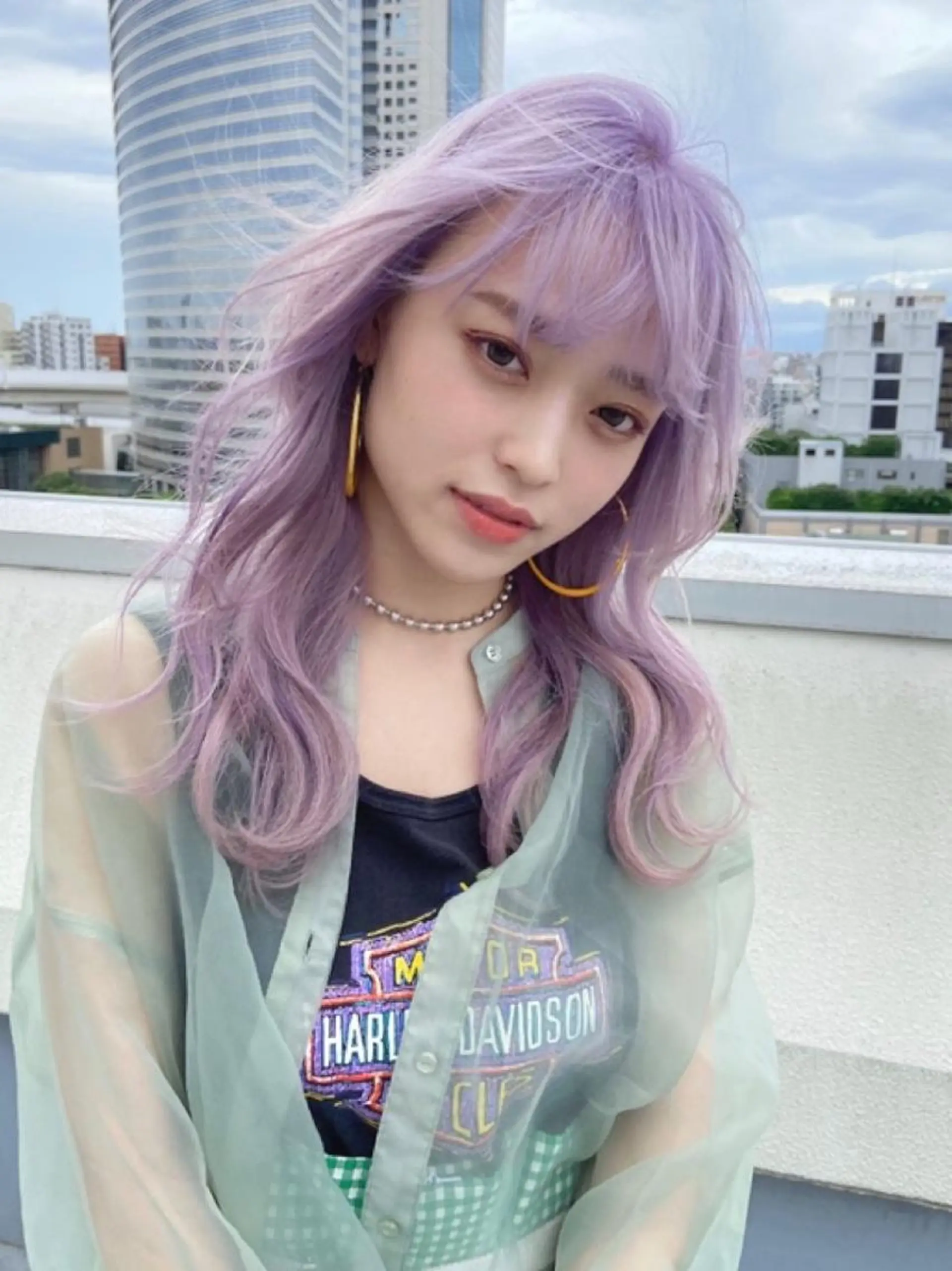 ロング カラー ヘアアレンジ ブリーチ レイヤーカット指名 No.1💖マユカのヘアスタイル