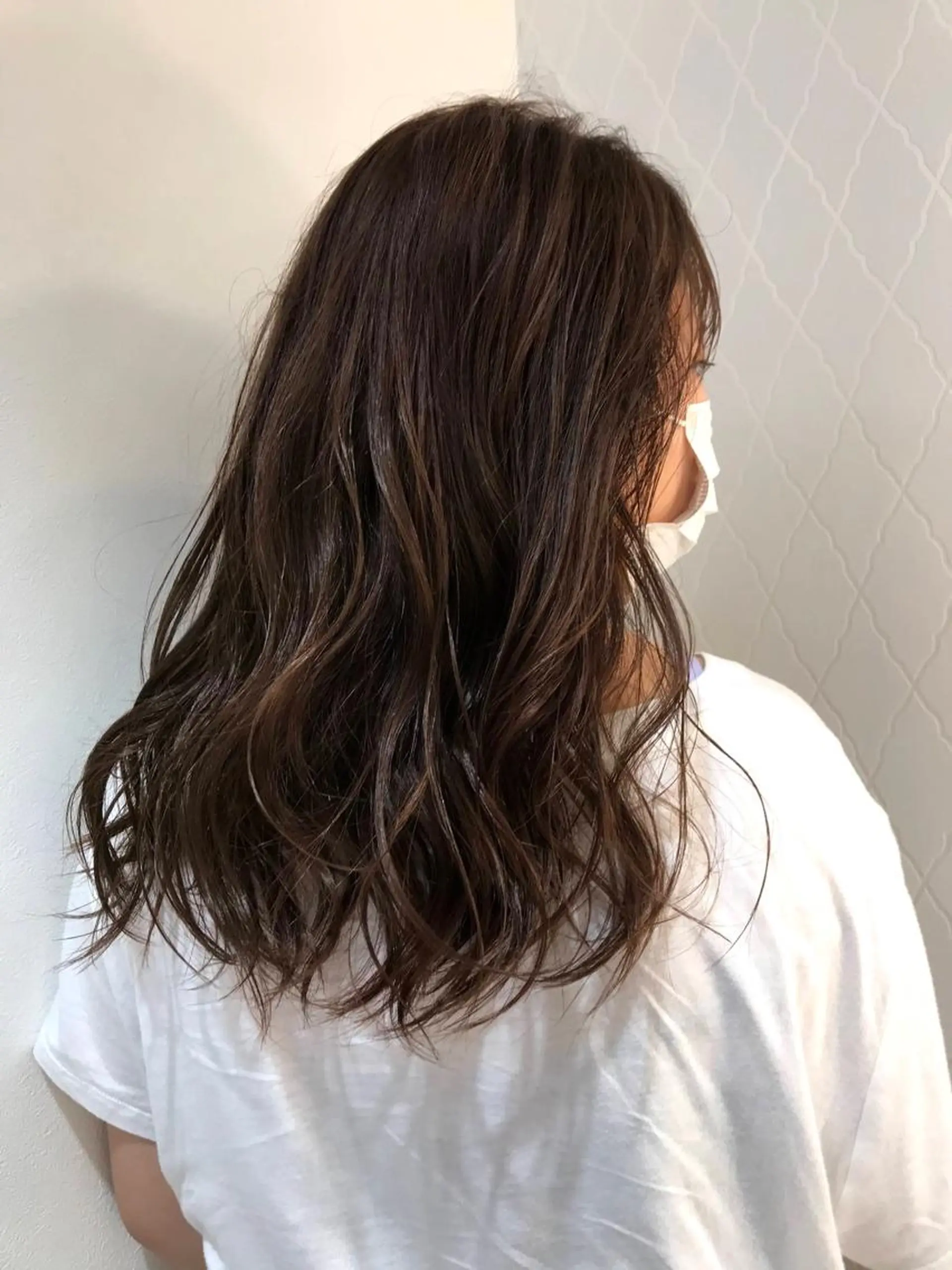 ロング カラー ブラウンカラー オレンジ オレンジブラウン 三好 涼華のヘアスタイル