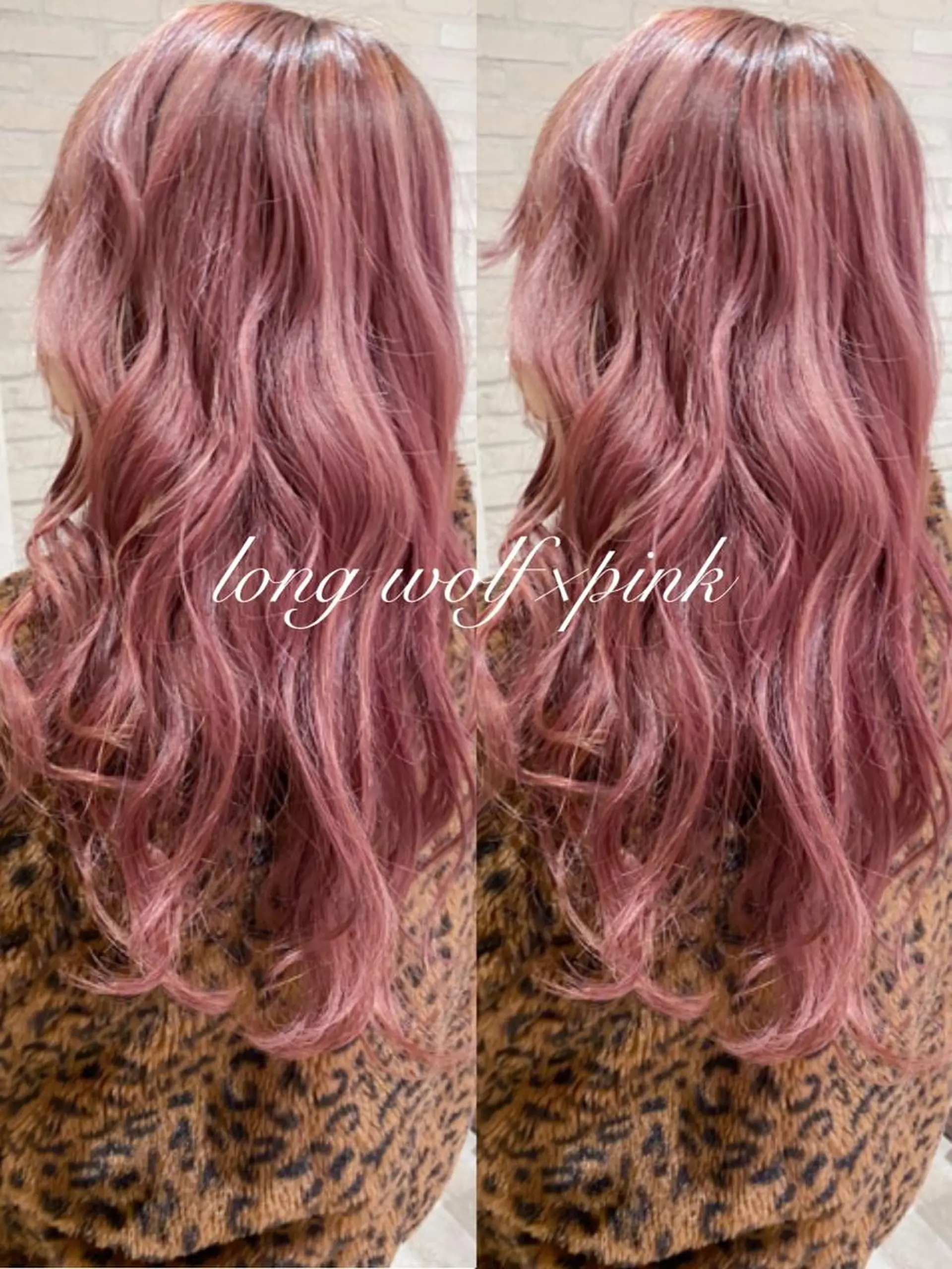 セミロング カラー ブリーチ ピンクカラー トリートメント ヘアカラー トリートメント 横浜🍒ルーツカラー エクステ／RIEのヘアスタイル