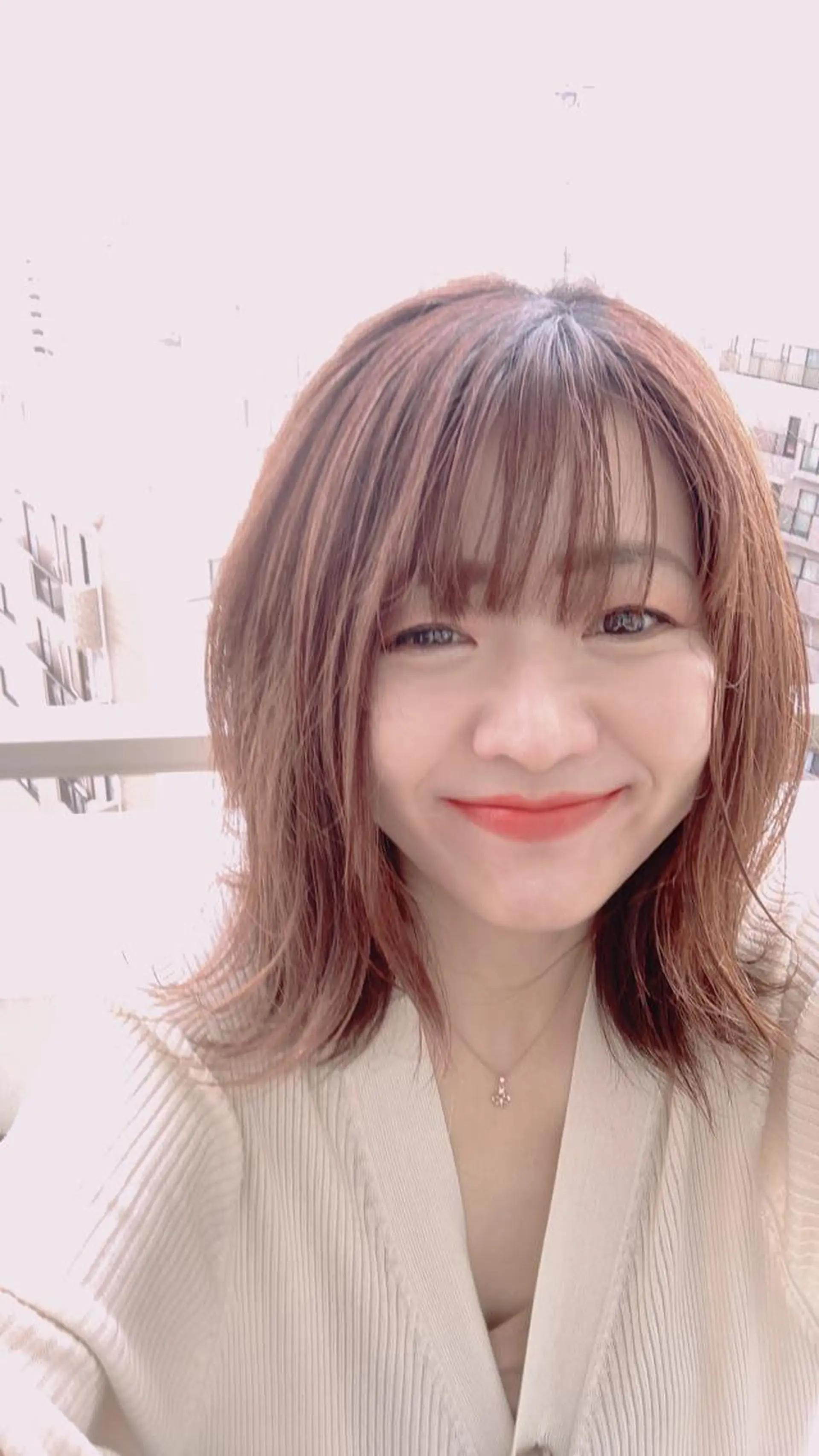 ミディアム カラー 田畑 福恵のヘアスタイル